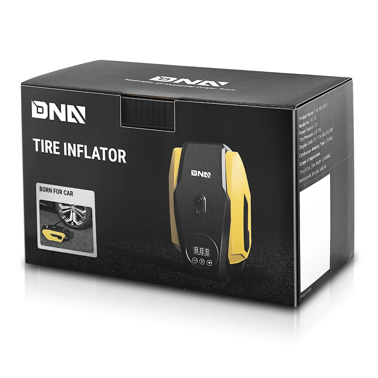 12V Digital Wireless Portable Air Pump<br>For Small Cars Tire Up To 50 PSI & 245 mm - Image 27