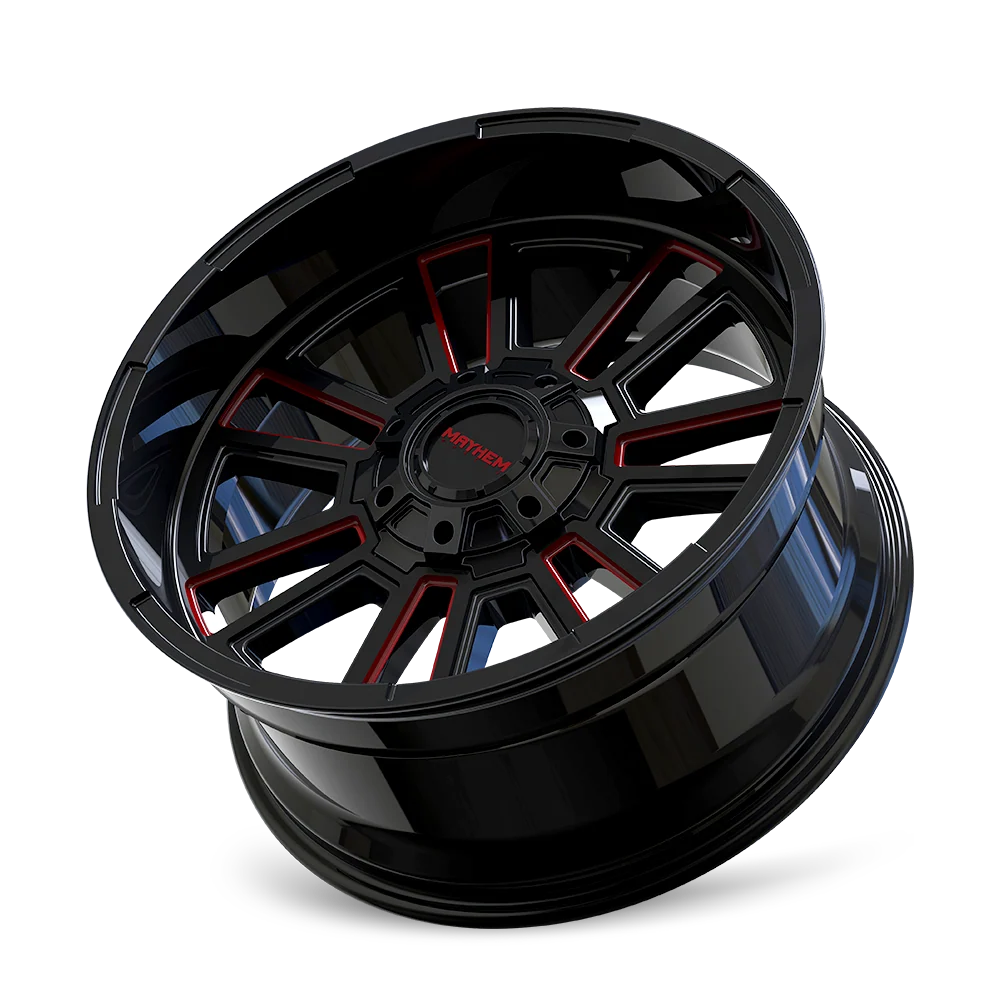 Apollo 8115 Black w/ Prism Red Wheel <br> 20x10 / 8x165.1 BP / -19mm Offset / 125.2mm Hub - Image 3