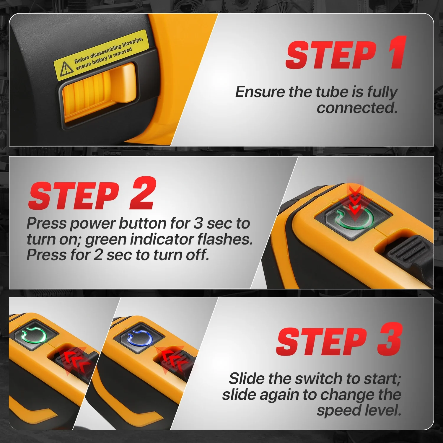 20V 4000 mAh Battery&Charger Brushless Leaf Blower<br>Maximum Wind Speed 40 m/s - Image 5