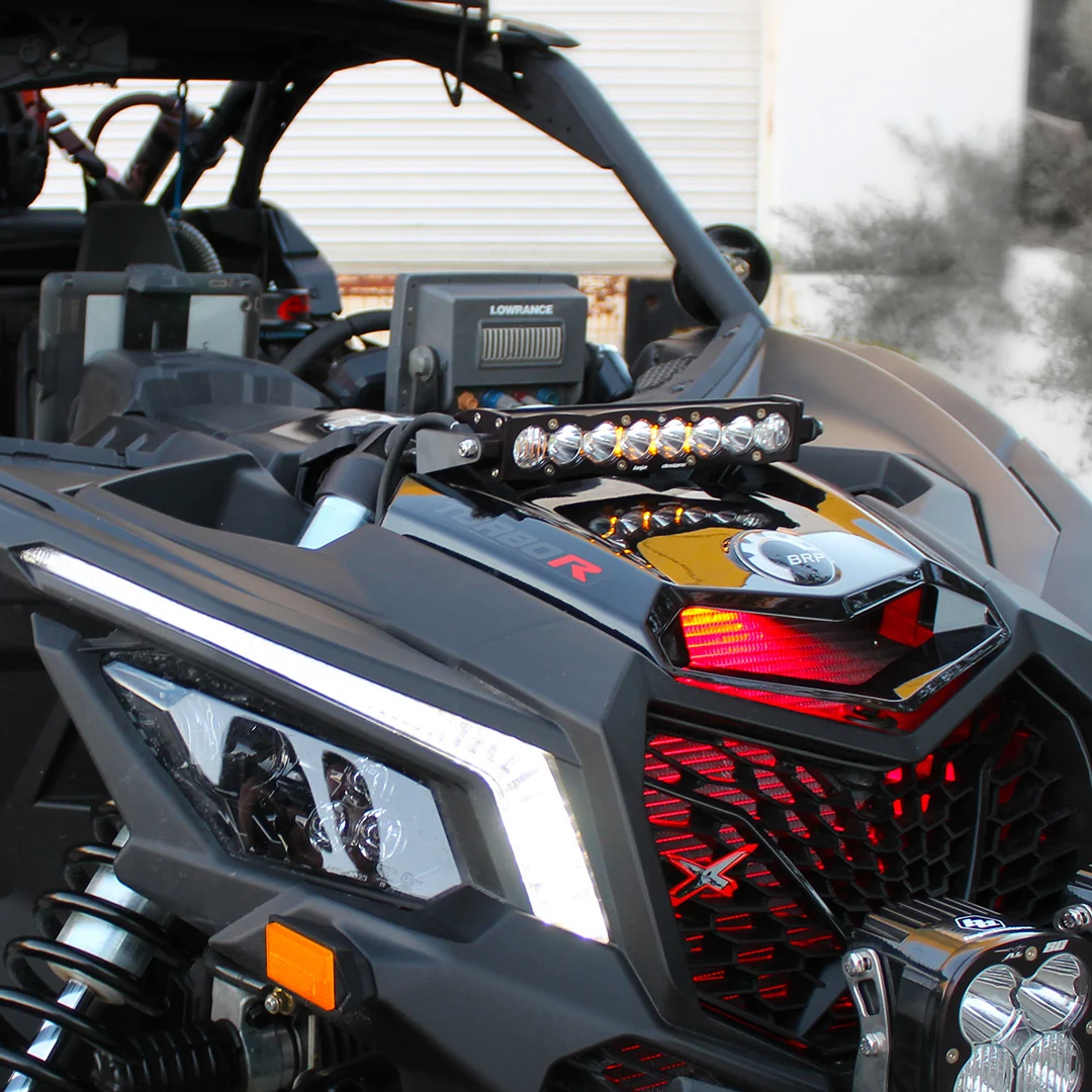S8 10 Inch Shock Mount Light Bar Kit <br> 17-24 Can-Am Maverick X3 Turbo, Turbo R / RR - Image 2