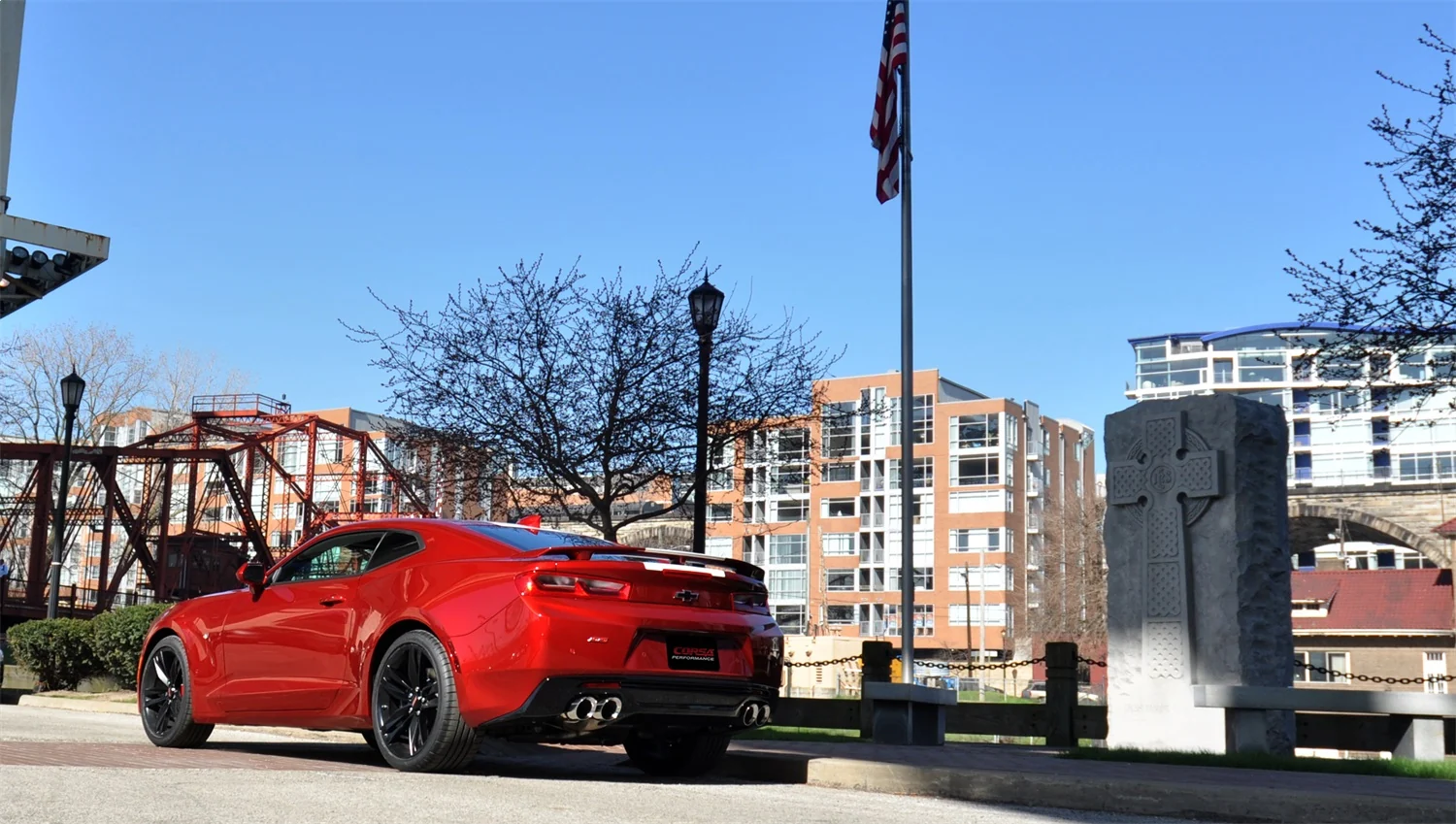 3in Cat-Back Dual Rear Exit with Twin 4in Tips <br> 2016-2024 Chevrolet Camaro - Image 2