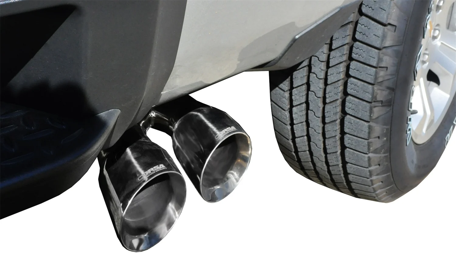 3in Cat-Back Single Exit w/4in Polished Tips <br> 14-18 Chevy Silvera GMC Sierra 1500 - Image 3