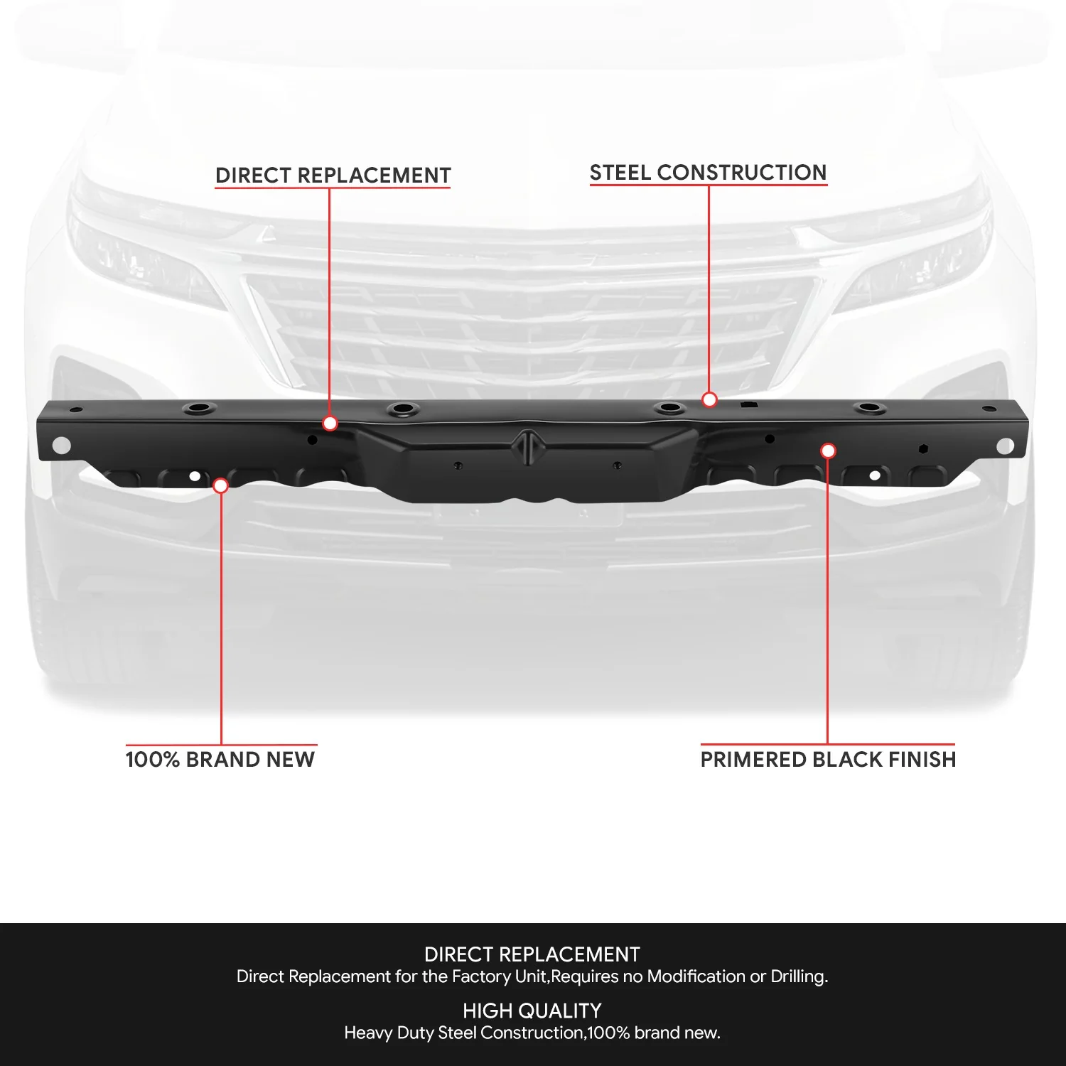 Factory Style Upper Radiator Support<br>18-24 Chevy Equinox - Image 2