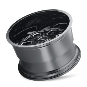 Cogent 8107 Black w/ Milled Spokes Wheel <br> 11-26 Chevy Silverado GMC Sierra 2500 3500 HD - Image 3