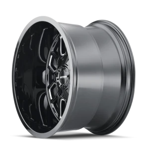 Cogent 8107 Black w/ Milled Spokes Wheel <br> 20x9 / 5x139.7 BP / 0mm Offset / 110mm Hub - Image 2