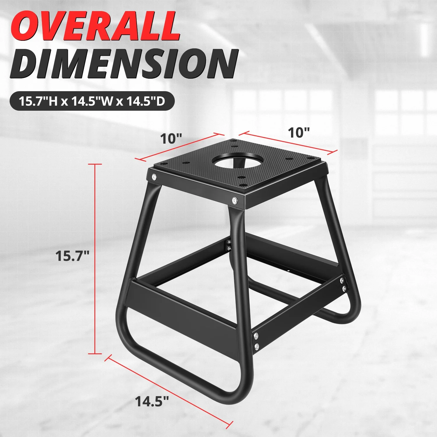 1000lbs Heavy Duty Steel Motorcycle Dirt Bike Stand<br>Maintenance Platform Panel - Image 5