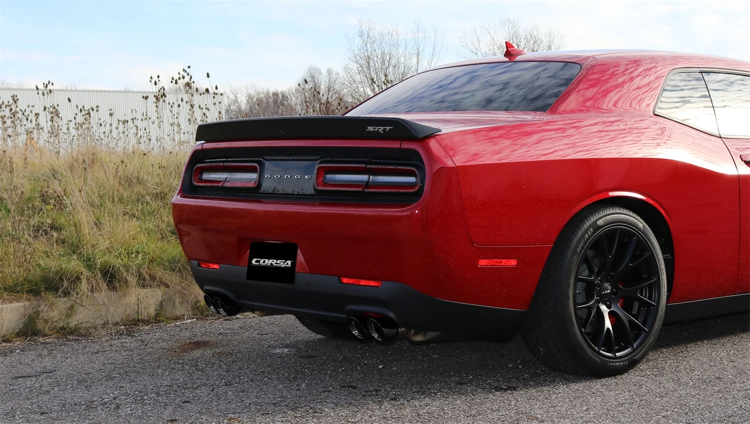 2.75in Cat-Back Dual Rear Exit with Twin 3.5in Tips <br> 2015-2023 Dodge Challenger - Image 3