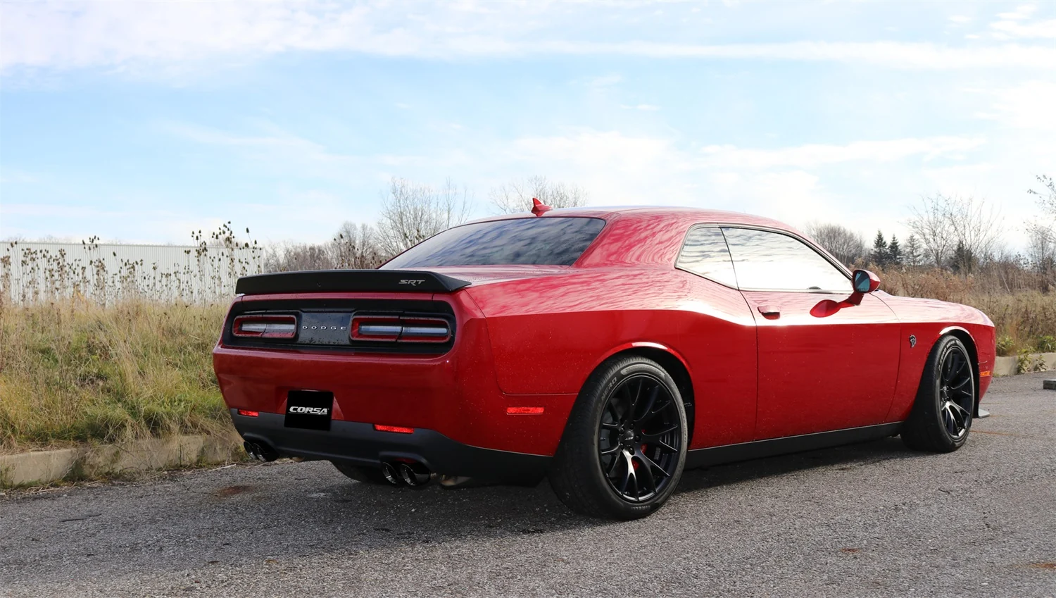 2.75in Cat-Back Dual Rear Exit with Twin 3.5in Tips <br> 2015-2023 Dodge Challenger - Image 2