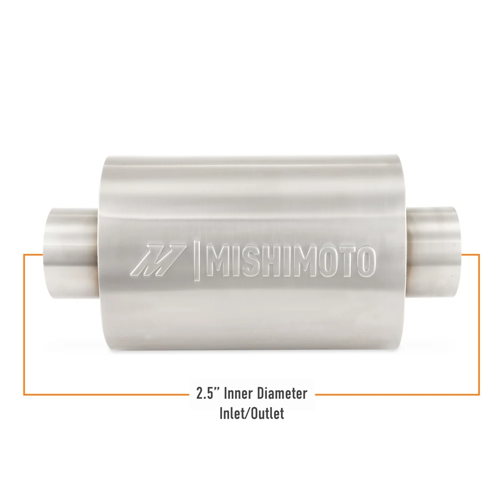 2.5in Stainless-Steel Exhaust Resonator <br> 13.74 L X 6.61 W X 4.96 in H - Image 2