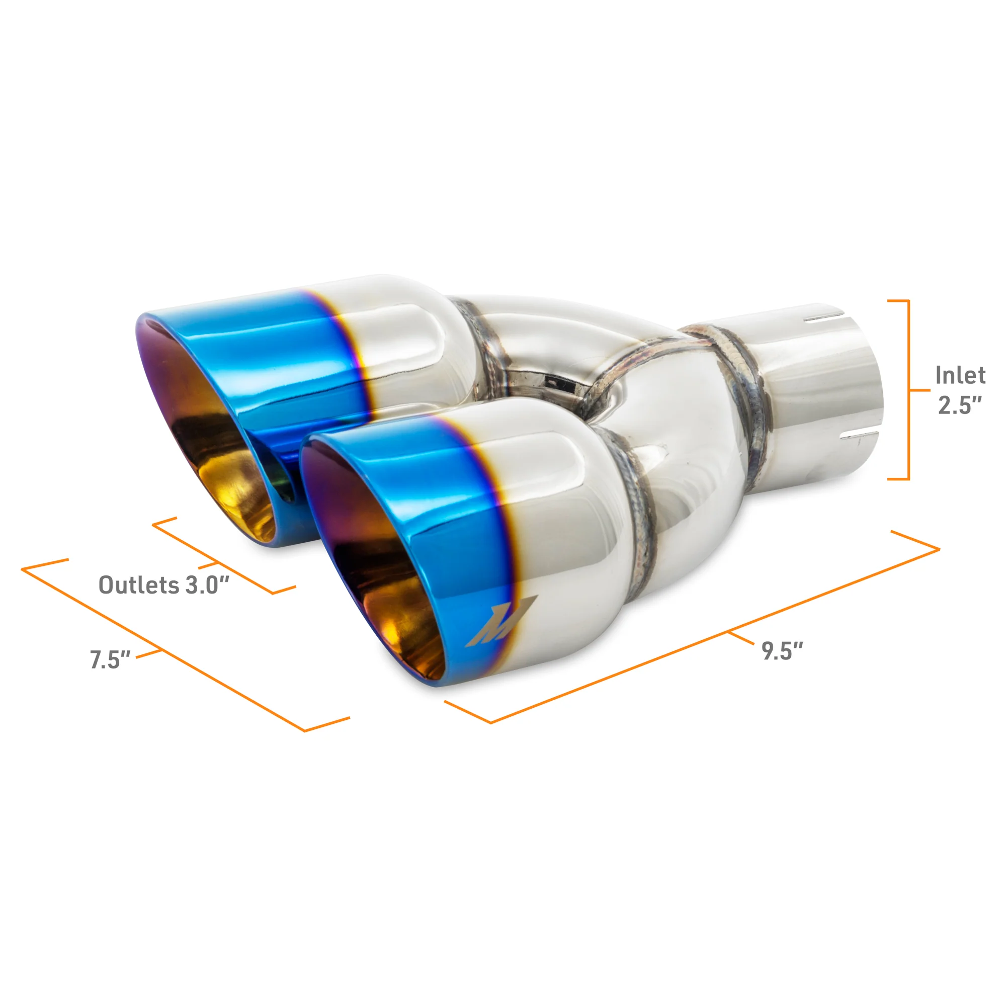 2.5in Dual Offset Exhaust Tip <br> 2.50in Inlet, 3.00in Outlet - Image 6