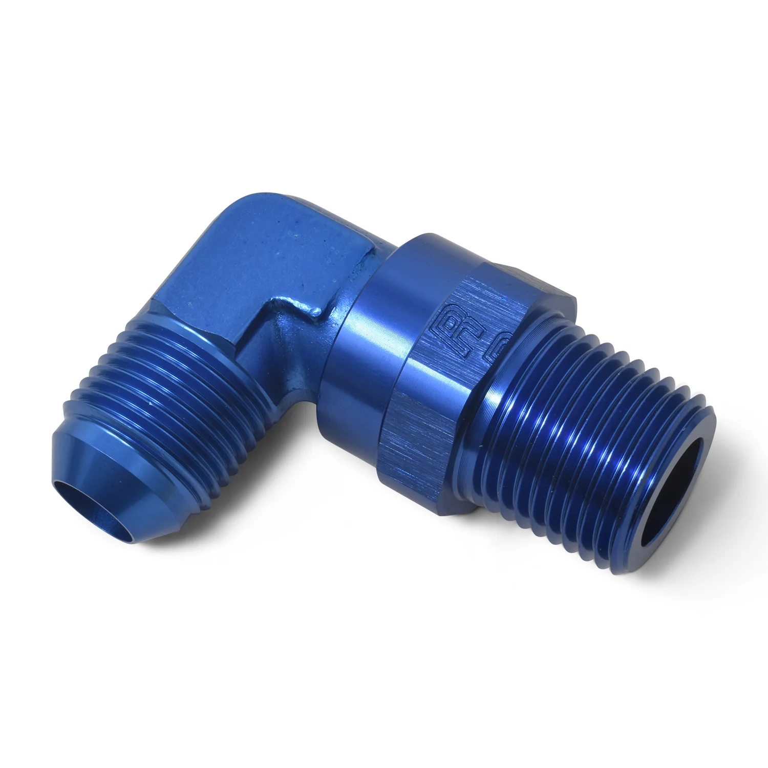 90 Degree Adapter Fitting <br> -10 AN 90 Degree Male to Male 1/2in Swivel NPT - Image 2