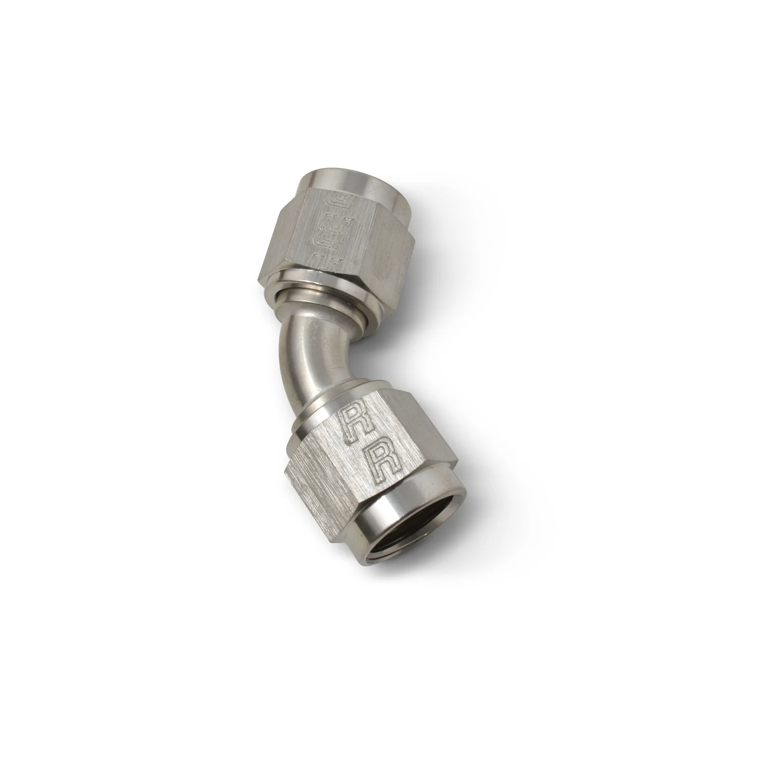 -6AN 45 Degree Coupler Fitting <br> Fitting Size: -6 AN - Image 3