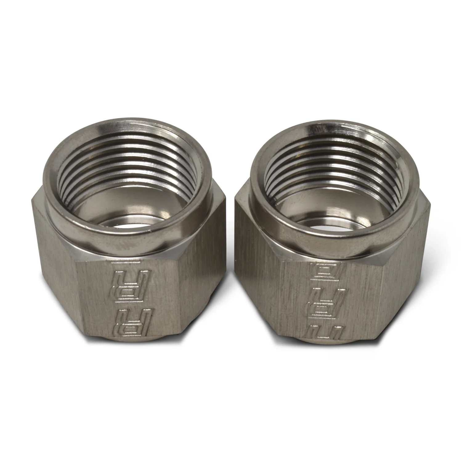 Pair -6AN To 3/8in Tube Nut Adapter Fitting <br> -6 AN Tube Nuts 3/8in diameter - Image 4