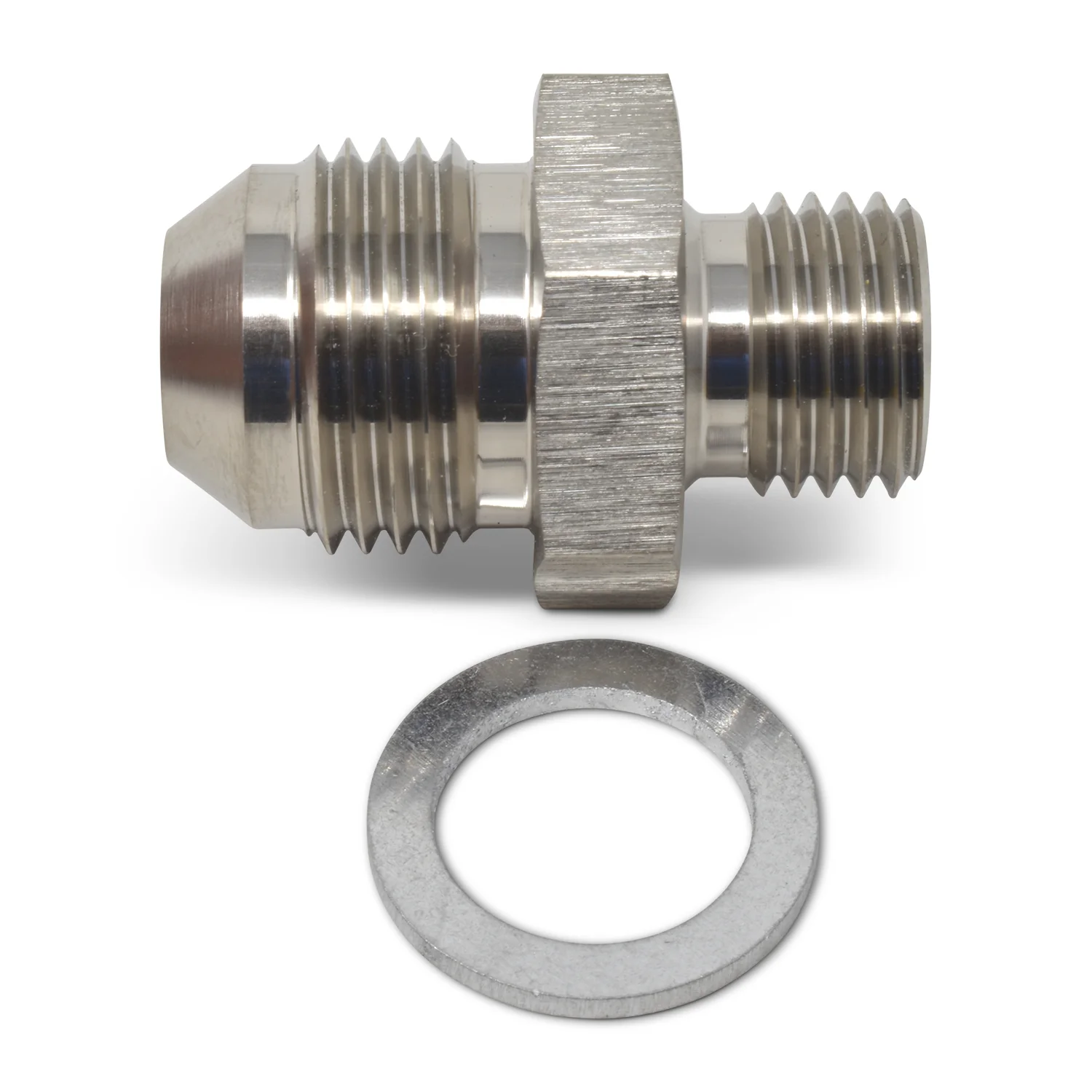 -6AN, 10mm x 1.0 Straight Adapter Fitting <br> Fitting Size: -6 AN, 10mm x 1.0