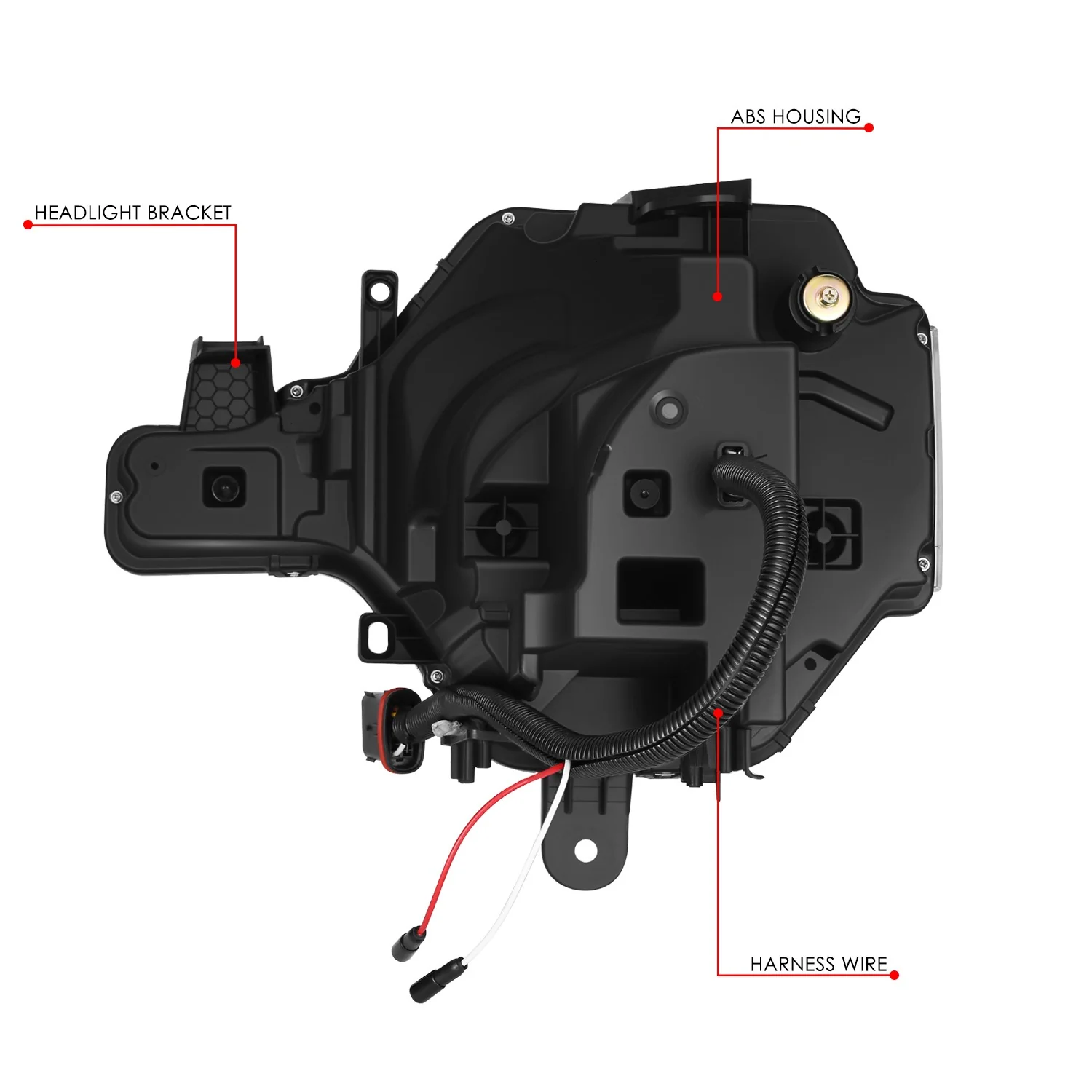 Black Housing Amber/White LED Switch Back Headlights<br>21-26 Ford Bronco - Image 6