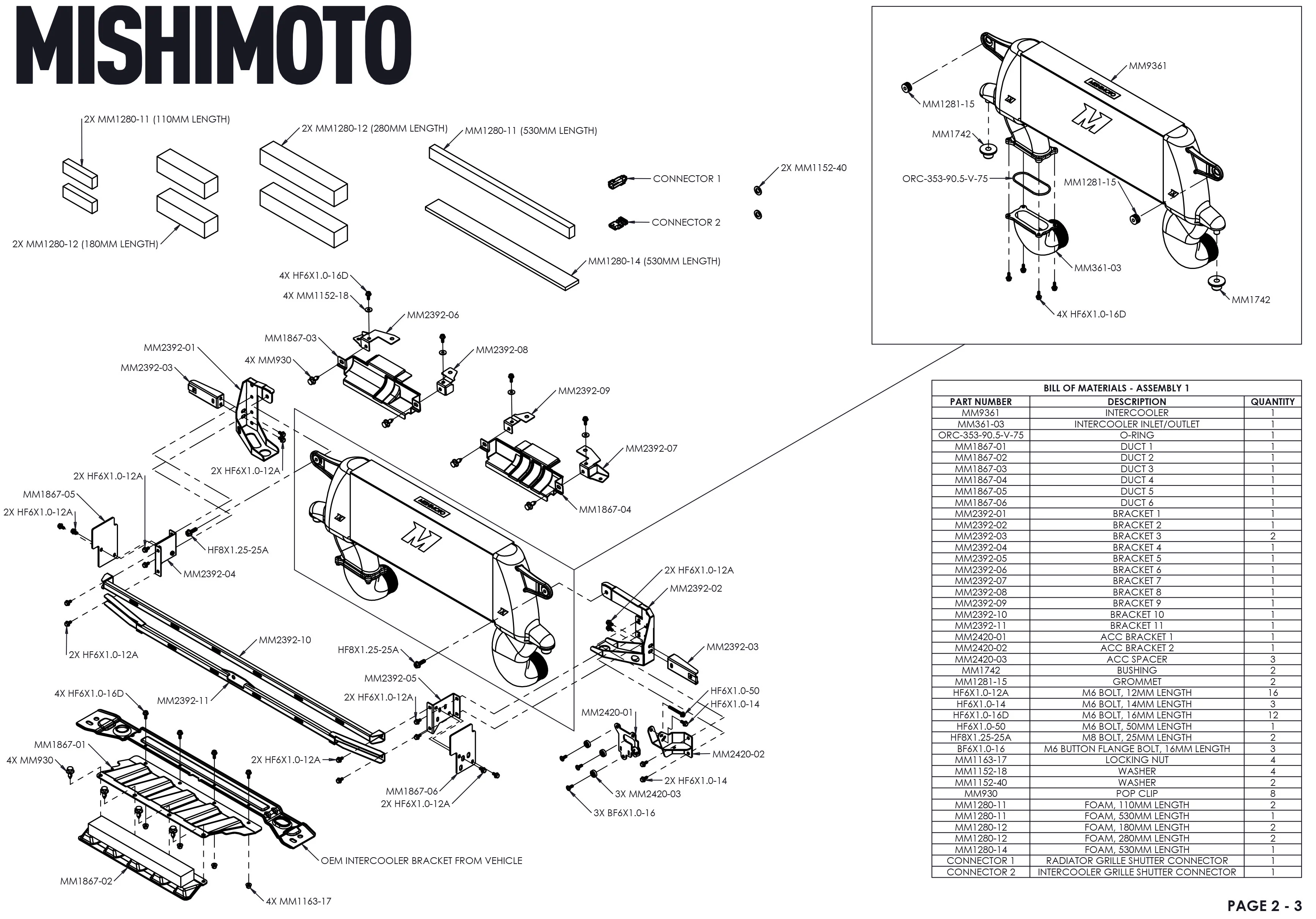 High Mount Intercooler Kit <br> 21-26 Ford Bronco 2.3L - Image 5
