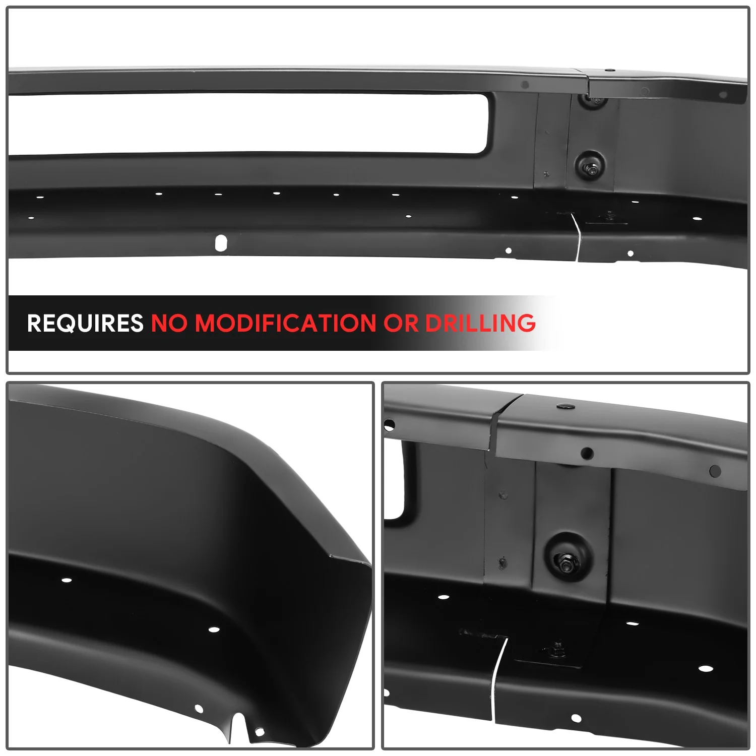 Modular Style Black Steel Bumper Face Bar<br>08-14 Ford E-150 E-250,15-19 E-350 E-450 - Image 4
