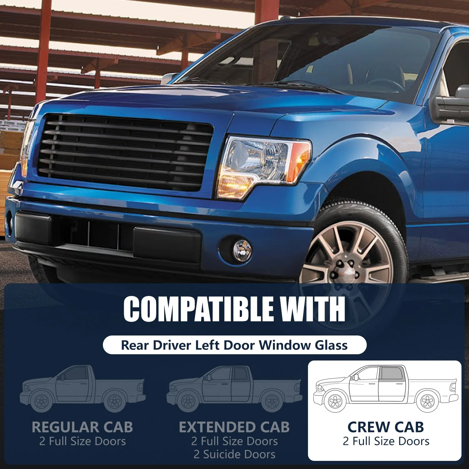 Front Driver Left Door Window Tempered Glass<br>04-14 Ford F-150 - Image 5