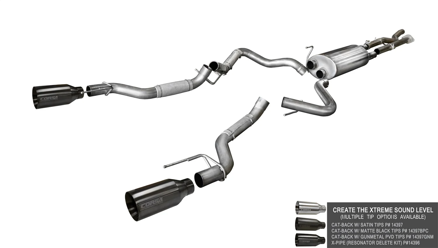 2.75in. X-Pipe Resonator Delete Kit <br> 2017-2020 Ford F-150 - Image 3