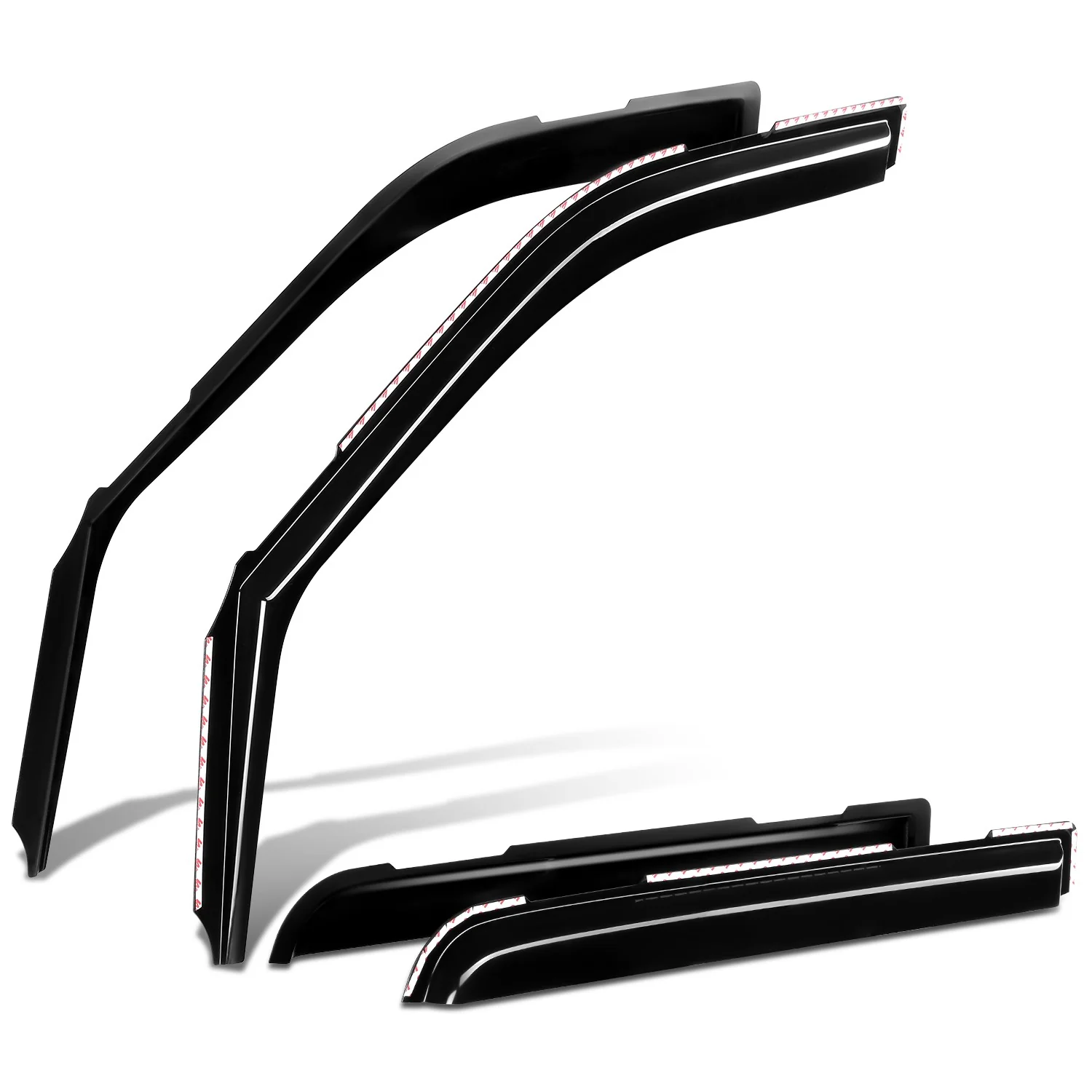 4Pcs Window Visors Guard Deflector<br>17-26 Ford F-250 F-350 F-450 Super Duty Crew Cab