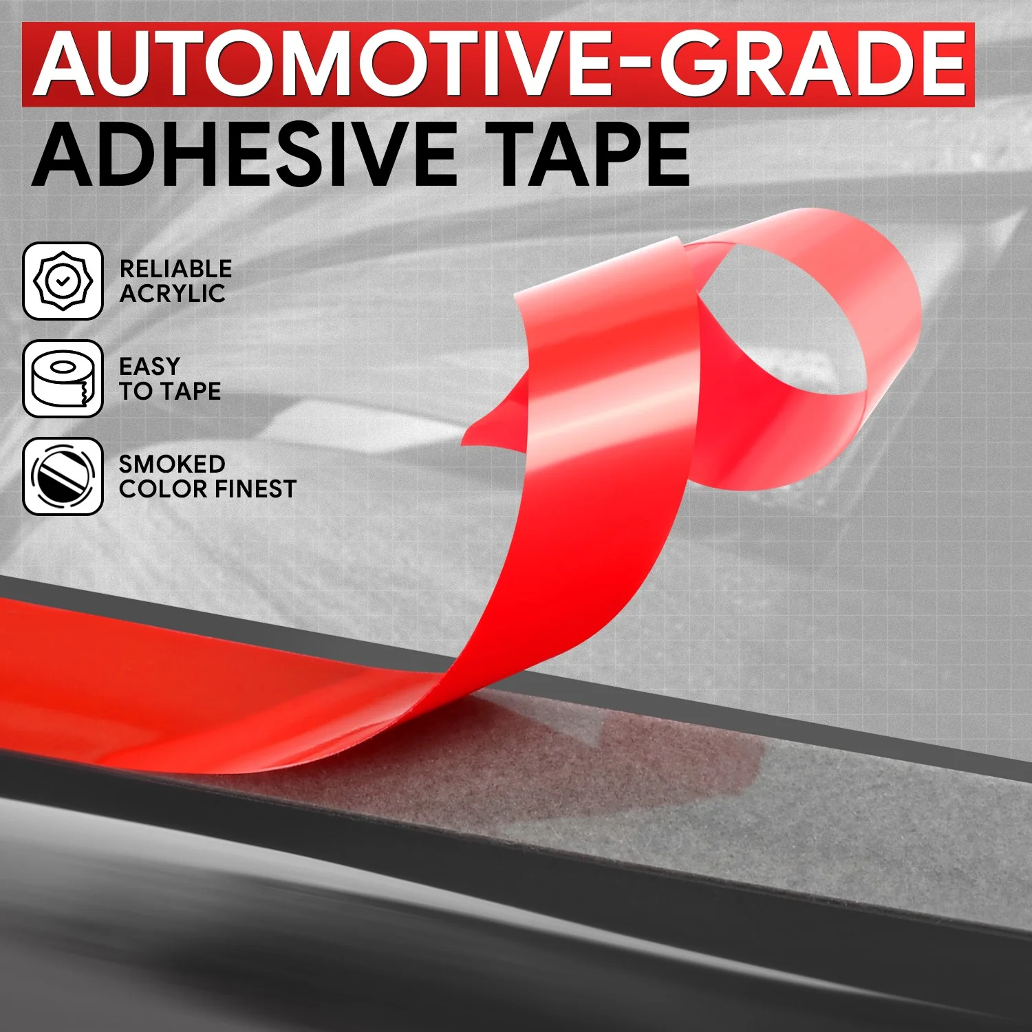 4Pcs Window Visors Guard Deflector<br>17-26 Ford F-250 F-350 F-450 Super Duty Crew Cab - Image 3