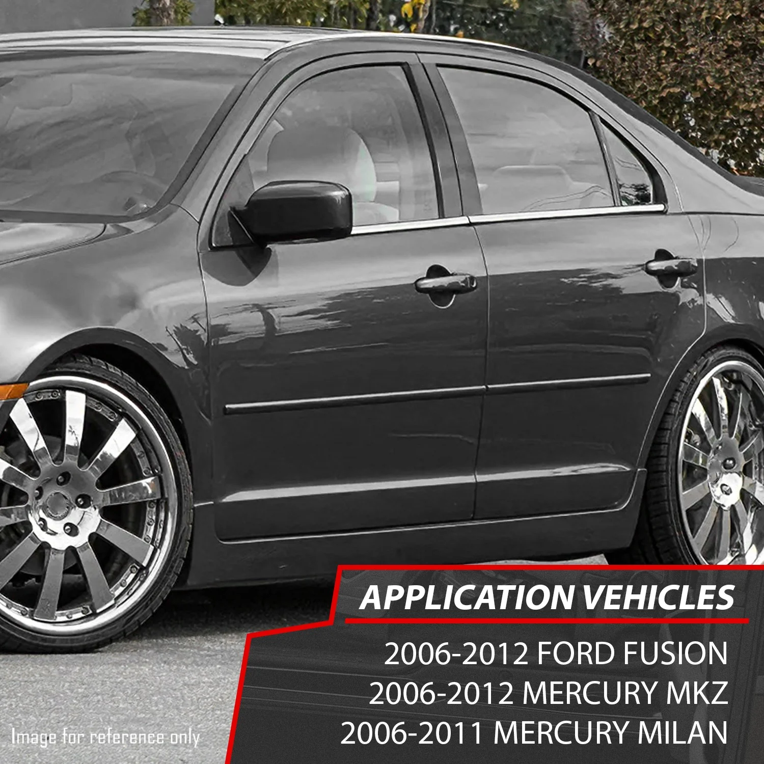 Stamped Steel Slip on Rocker Panels<br>06-12 Ford Fusion, Lincoln MKZ, Mercury Milan - Image 6