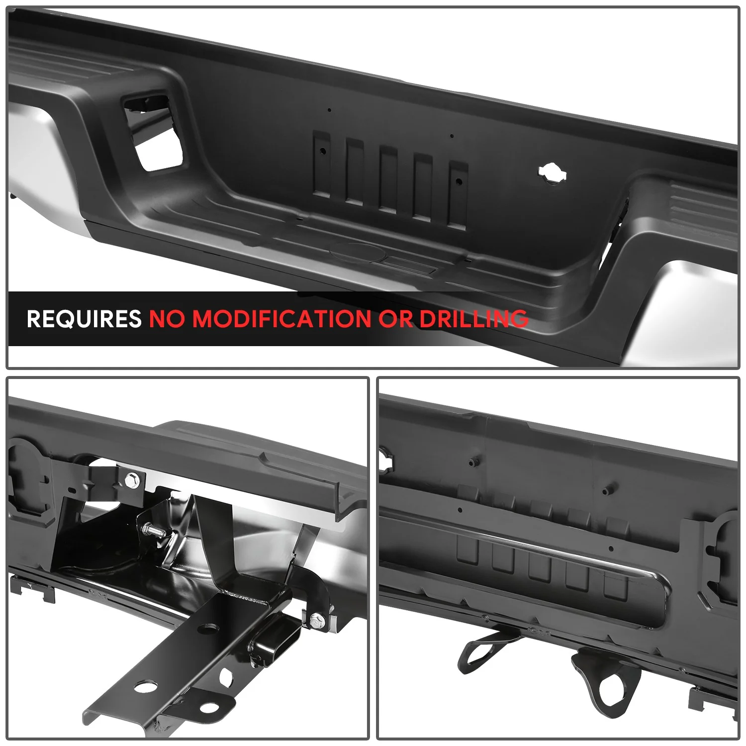 Polished Chrome Steel Rear Step Bumper<br>19-23 Ford Ranger - Image 4