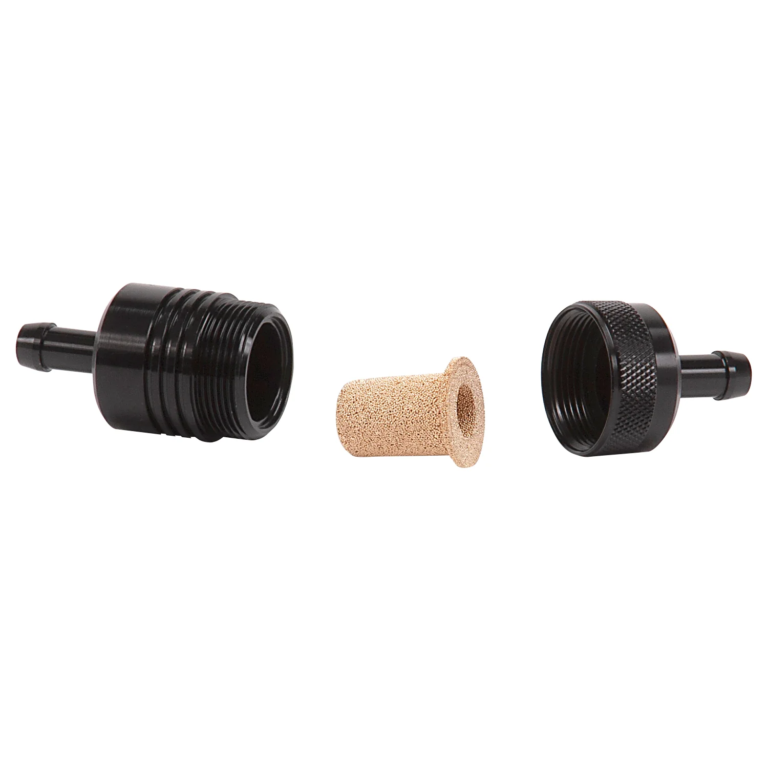 Aluminum Street Fuel Filter <br> 3in Length 1-1/8in diameter 5/16in inlet/outlet - Image 3