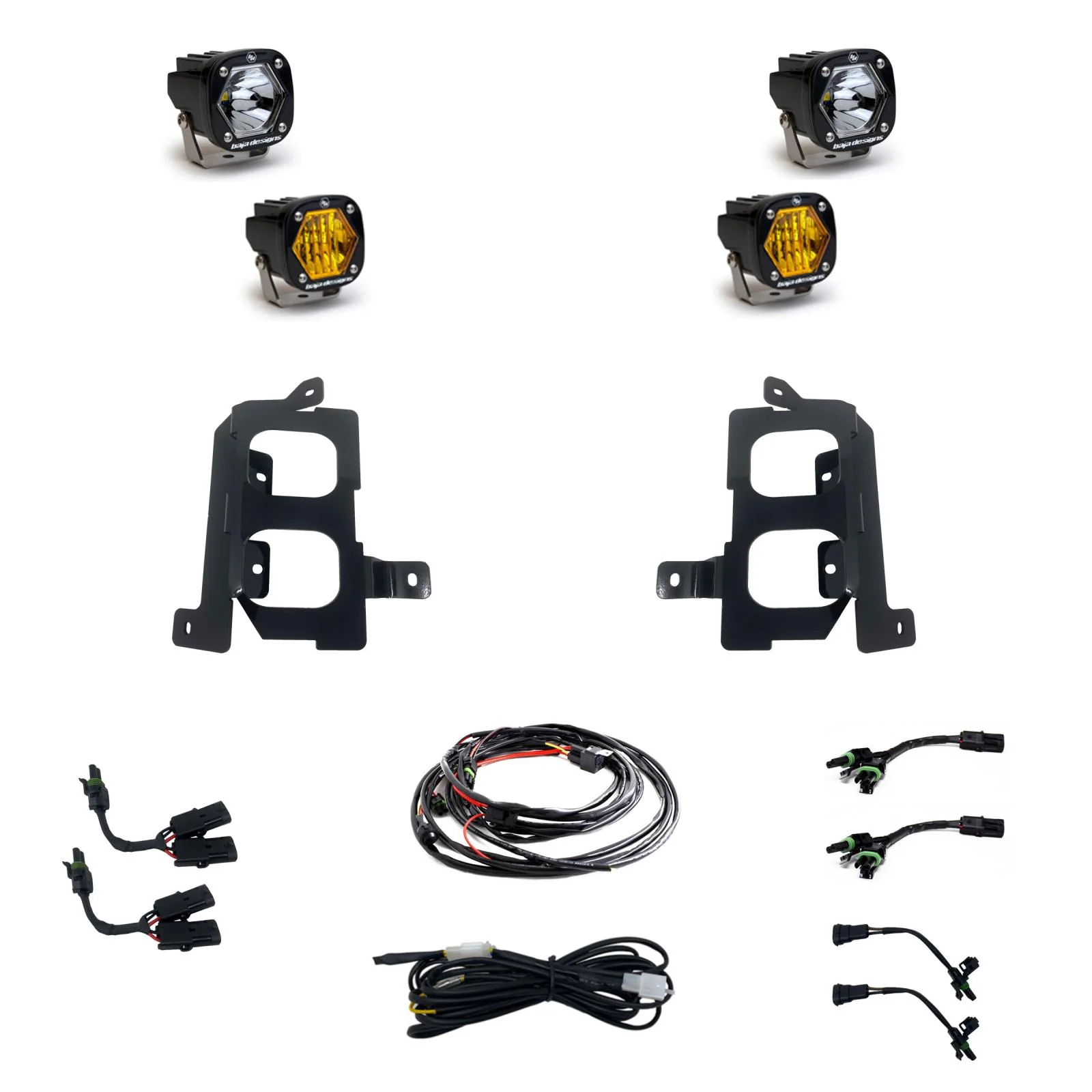 S1 Dual Fog Pocket Light Kit <br> 19-22 GMC Sierra 1500
