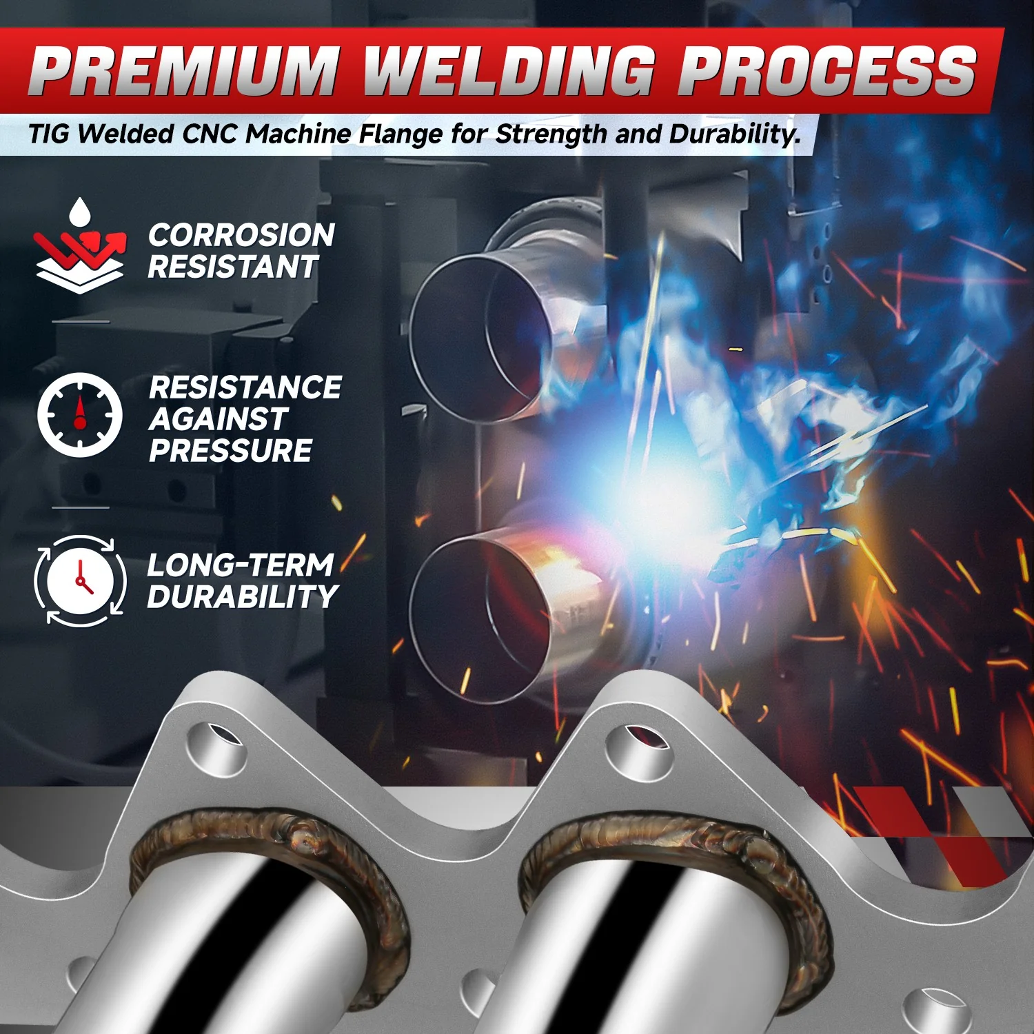 4-1 Stainless Steel Exhaust Manifold Header<br>97-01 Honda Prelude - Image 4