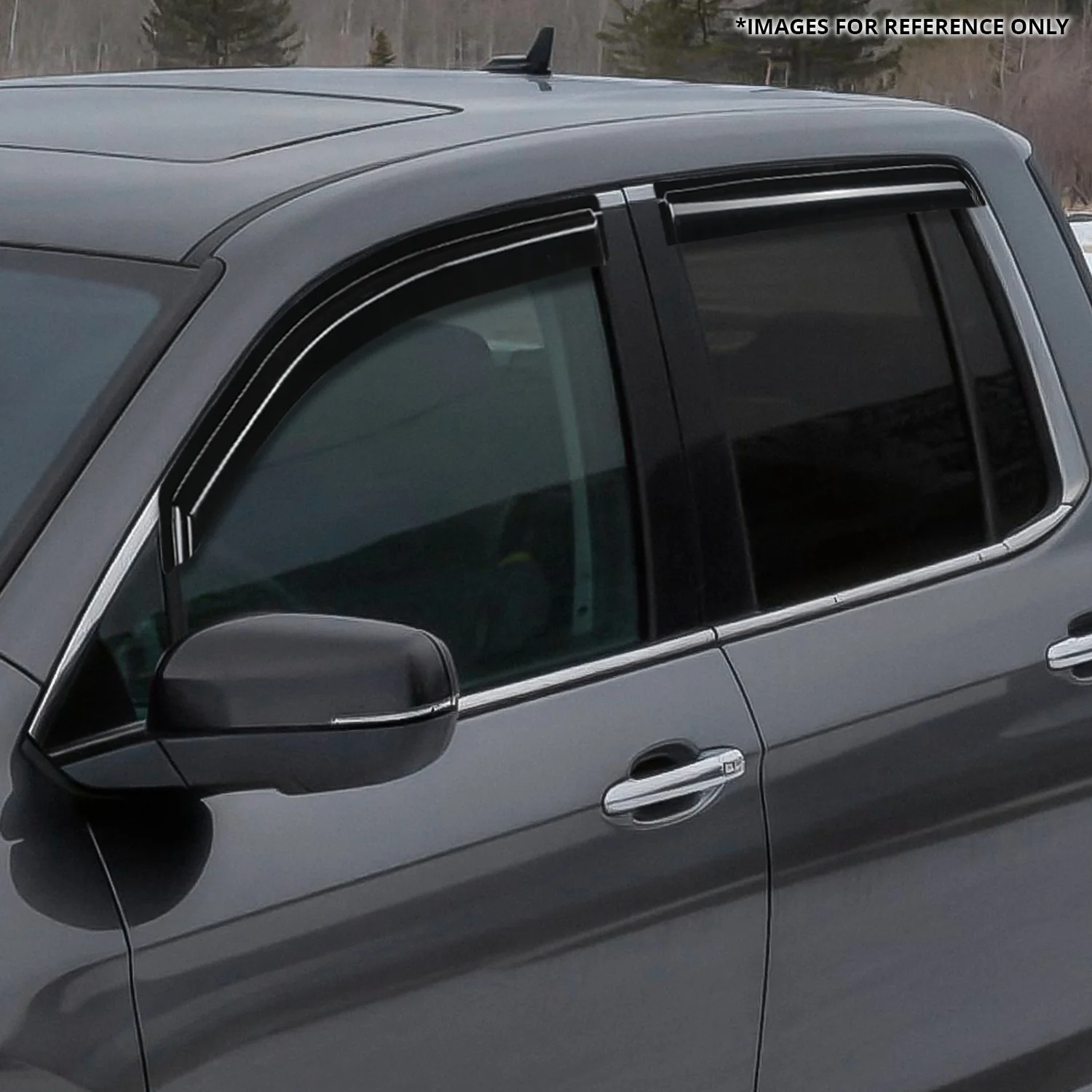 4Pcs Window Visors Guard Deflector<br>17-25 Honda Ridgeline - Image 6
