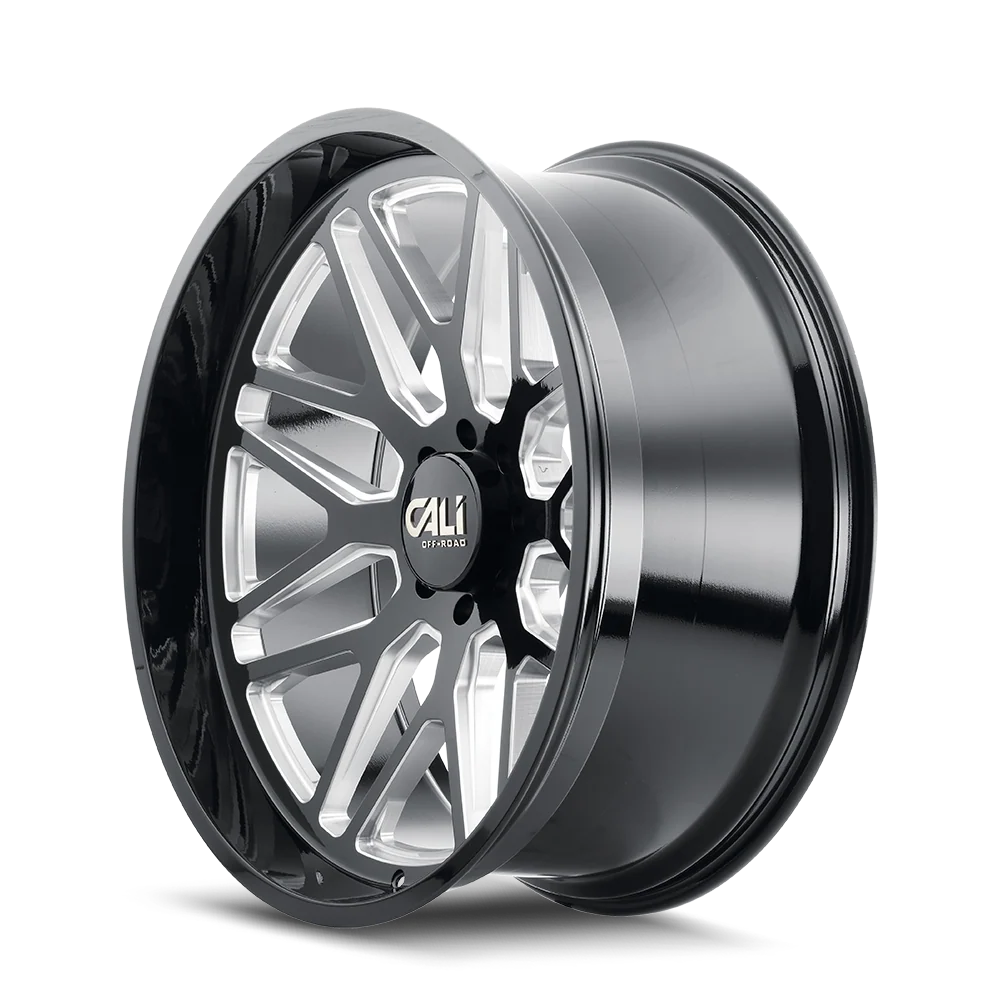 Invader 9115 Gloss Black Milled Wheel <br> 26x14 / 6x139.7 BP / -76mm Offset / 106.1mm Hub - Image 2
