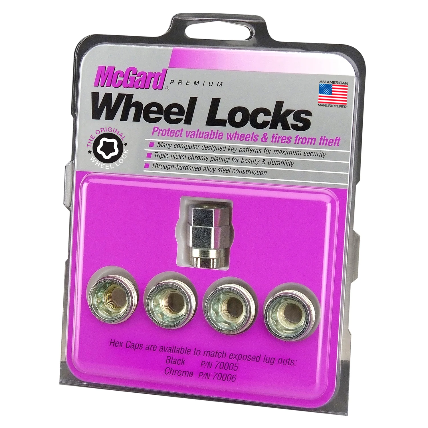 Cone Seat Under Hub Cap Style Wheel Locks <br> M12 x 1.25 Thread, 19 & 21mm Dual Hex x 0.775in L - Image 3