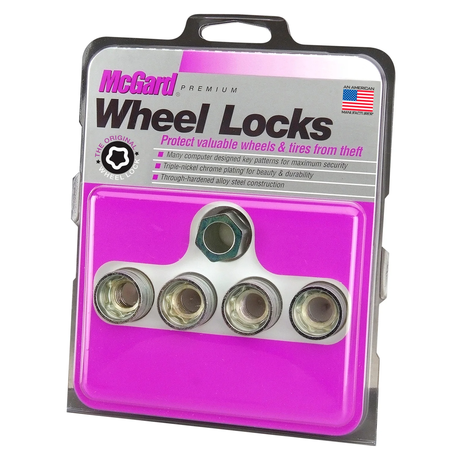 4-Pack Cone Seat Under Hub Cap Wheel Lock Nuts <br> 9/16-18 Thread, 15/16in Hex x 1.015in L - Image 3