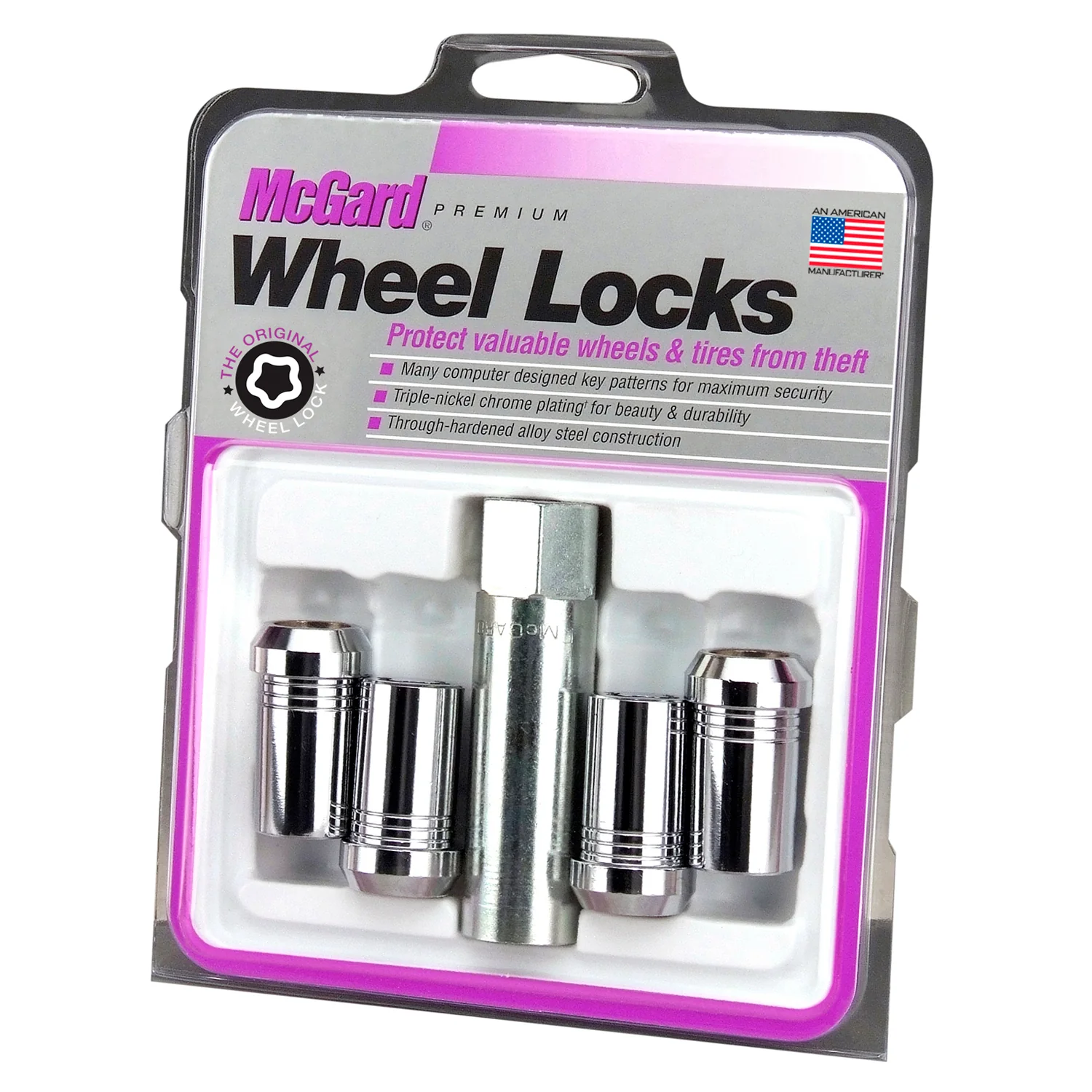 Tuner Style Cone Seat Wheel Locks <br> 1/2-20 Thread, 13/16in Hex x 1.60in L - Image 3