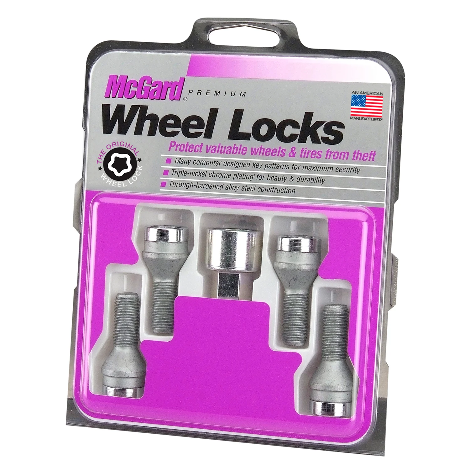 4-Pack Cone Seat Wheel Lock Bolts <br> M14 x 1.5, 19mm Hex, 31.0mm Shank Length - Image 3