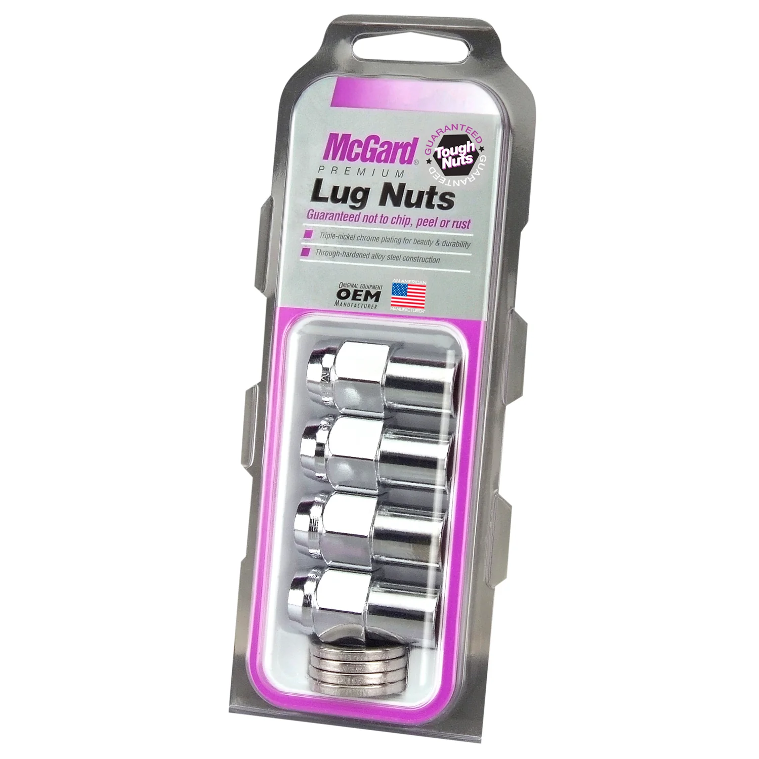 Mag/Shank Style Hex Lug Nuts <br> M12 x 1.5 Thread, 13/16in Hex x 1.65in L - Image 3