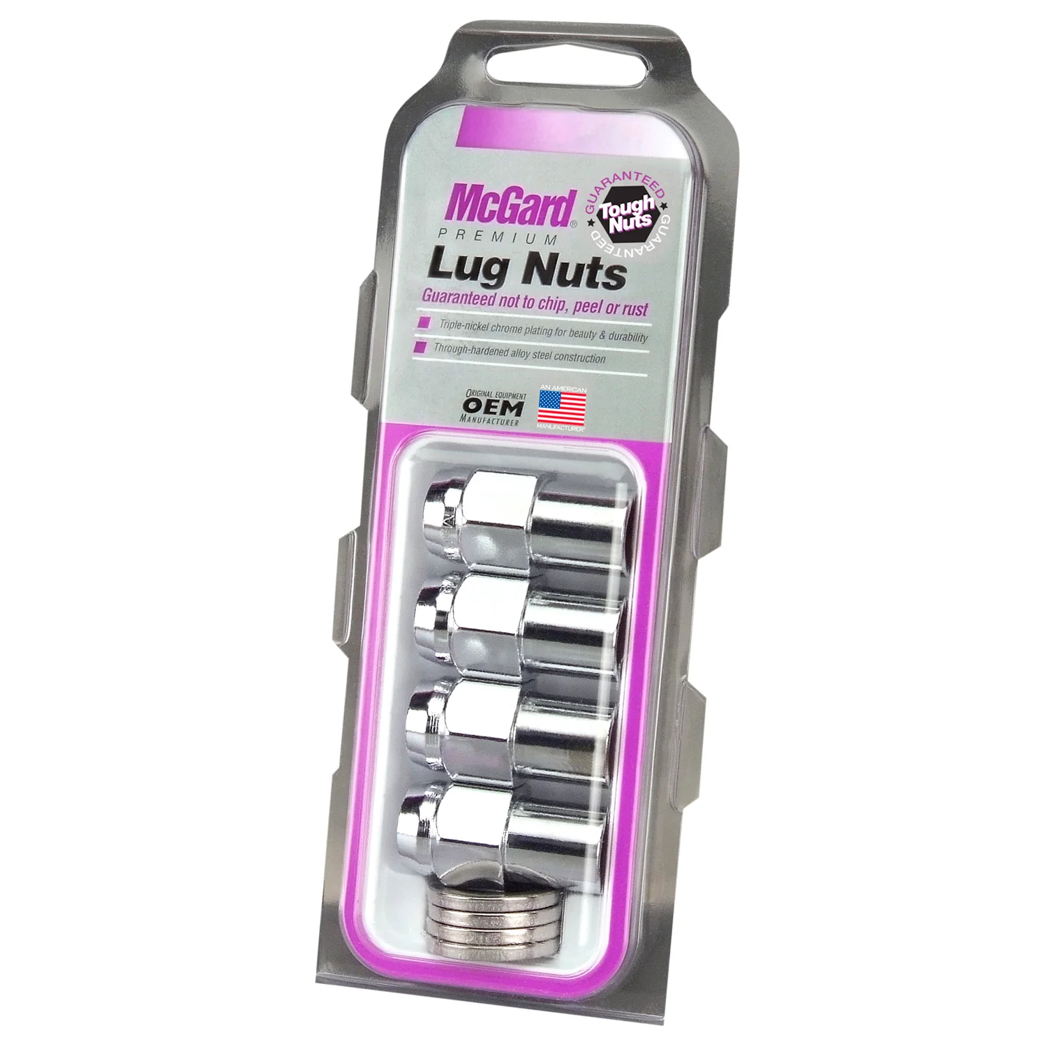 Mag/Shank Style Hex Lug Nuts <br> M12 x 1.25 Thread, 13/16in Hex x 1.65in L - Image 3