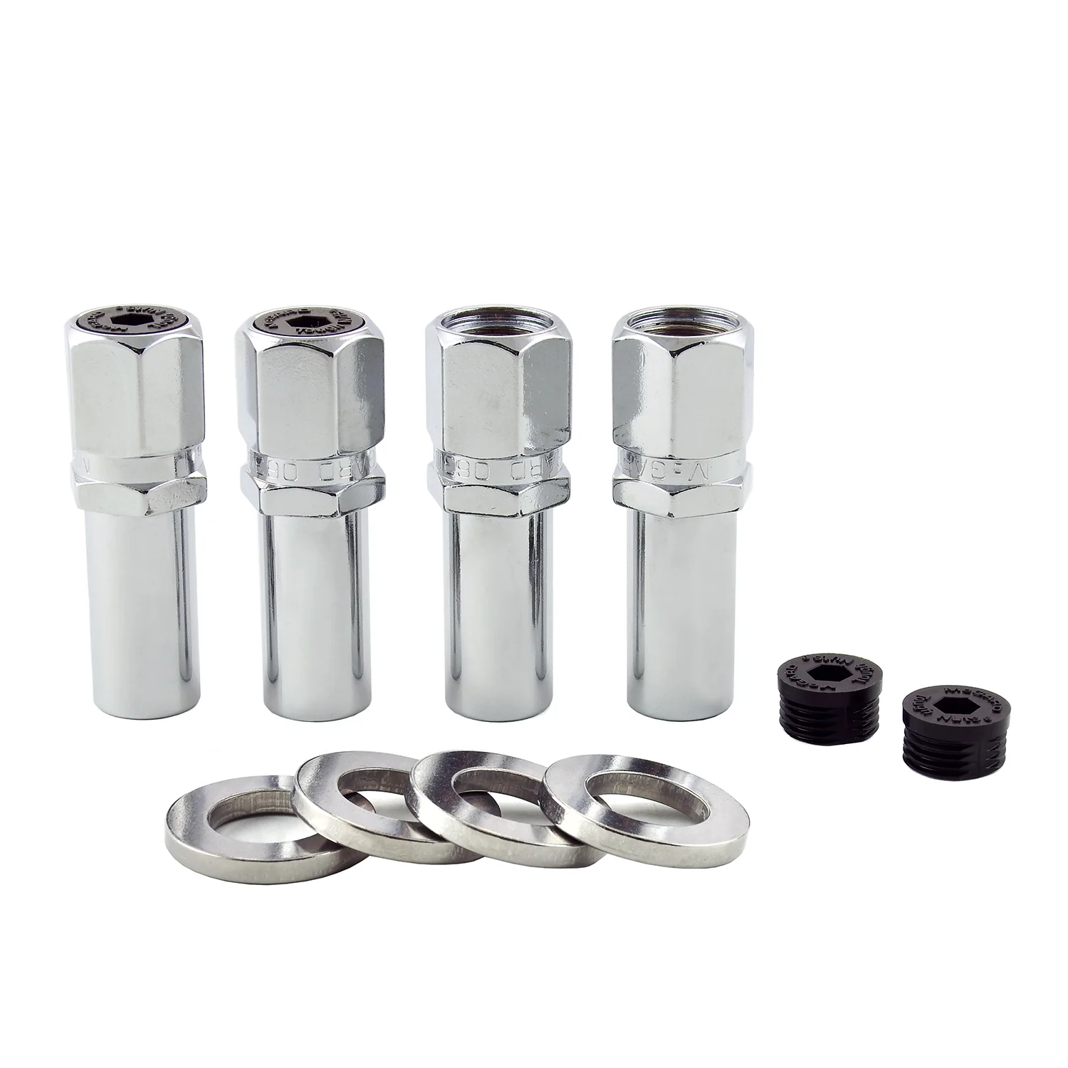Drag Racing X-Long Shank Hex Lug Nut <br> M12 x 1.5 Thread, 13/16in Hex x 2.475in L
