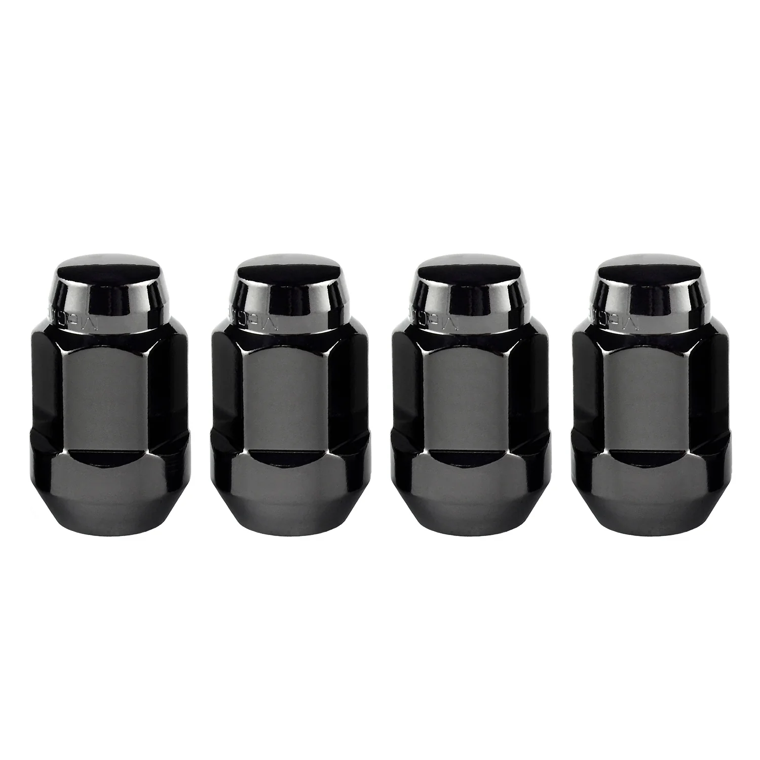 4-Pack Bulge Cone Seat Hex Lug Nuts <br> 1/2-20 Thread, 3/4in Hex x 1.45in L