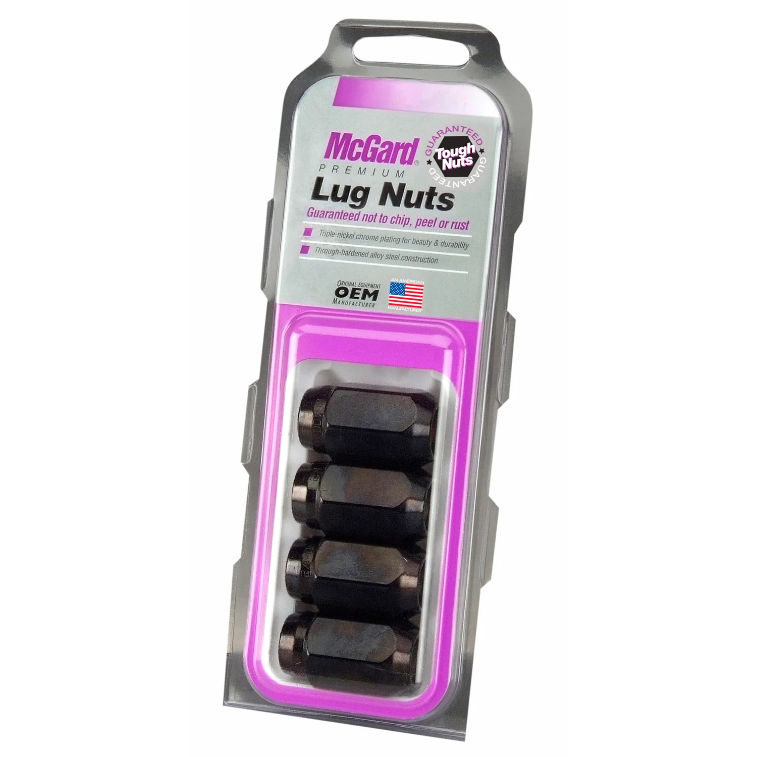 4-Pack Cone Seat Style Hex Lug Nuts <br> M12 x 1.5 Thread, 13/16in Hex x 1.50in L - Image 3