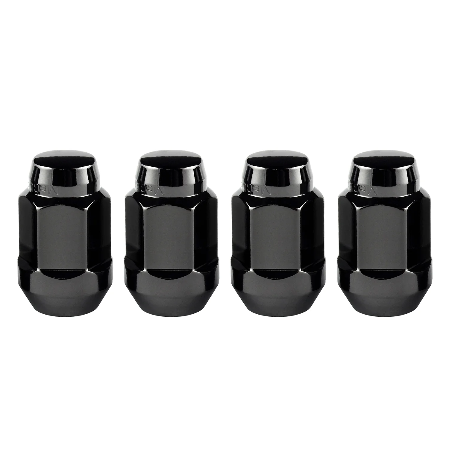 4-pack Bulge Cone Seat Style Hex Lug Nuts <br> M14 x 1.5 Thread, 22mm Hex x 1.635in L