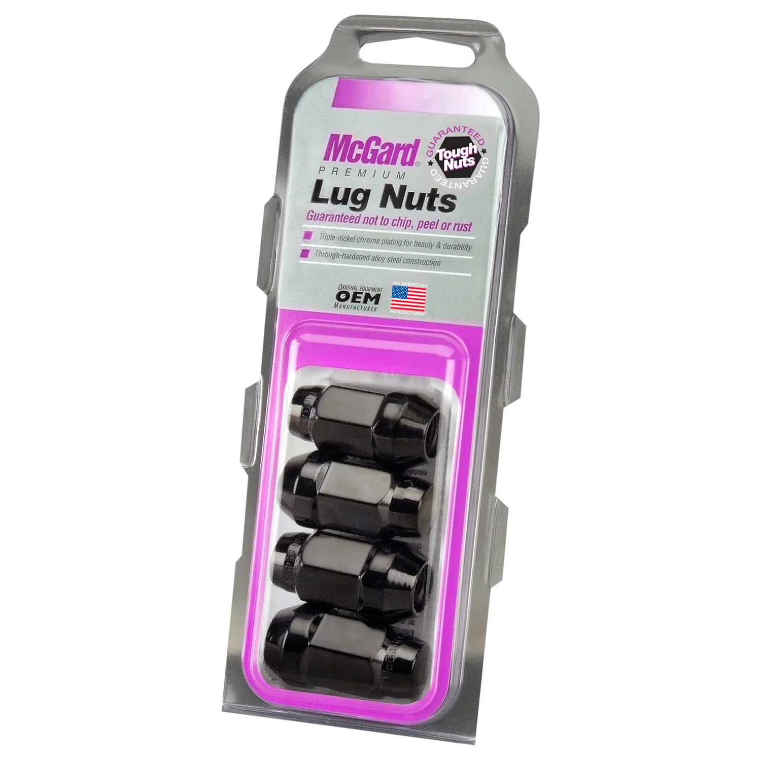 4-pack Bulge Cone Seat Style Hex Lug Nuts <br> M14 x 1.5 Thread, 22mm Hex x 1.635in L - Image 3