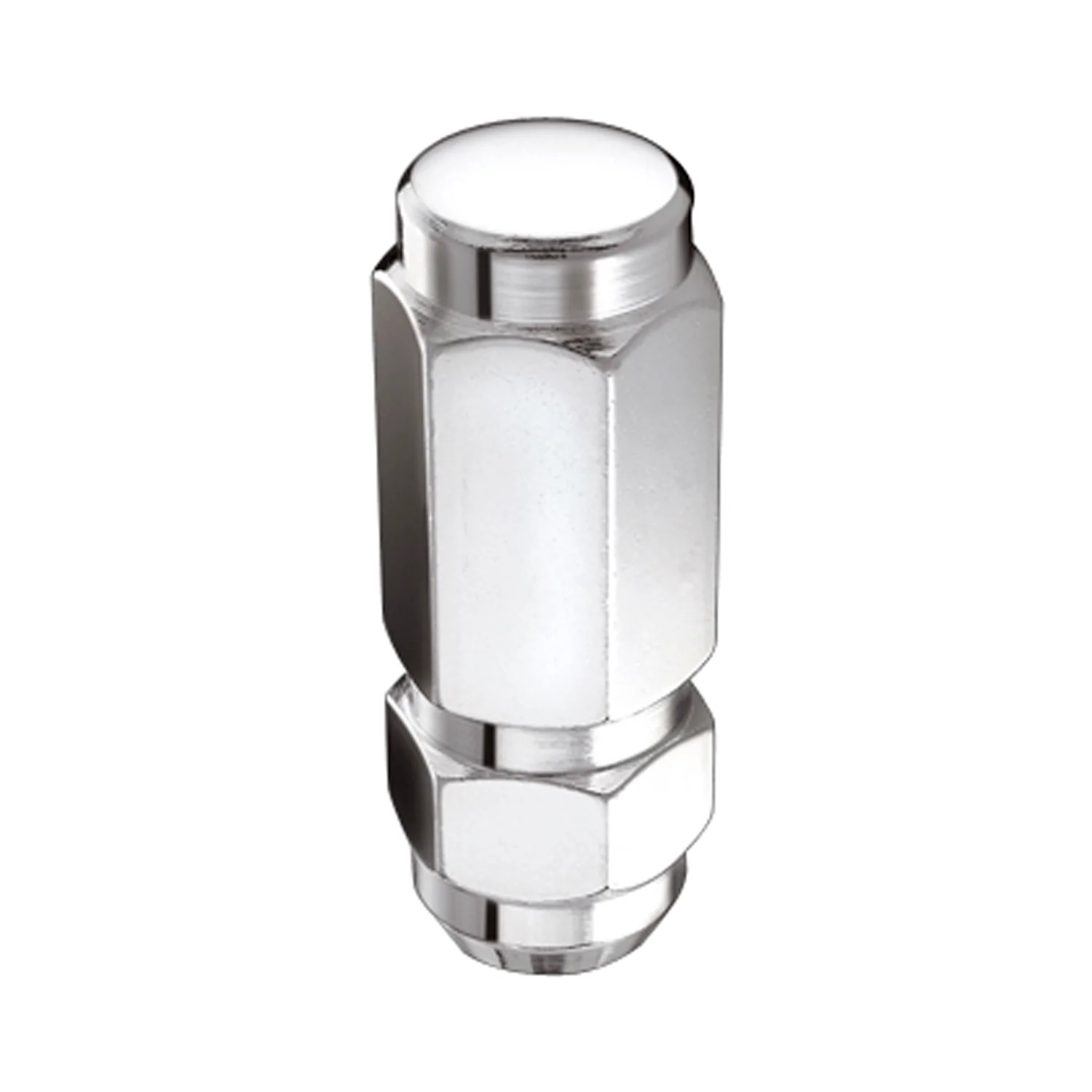8-Pack Cone Seat Style Hex Lug Nuts <br> 9/16-18 Thread, 7/8in Hex x 2.50in L - Image 2