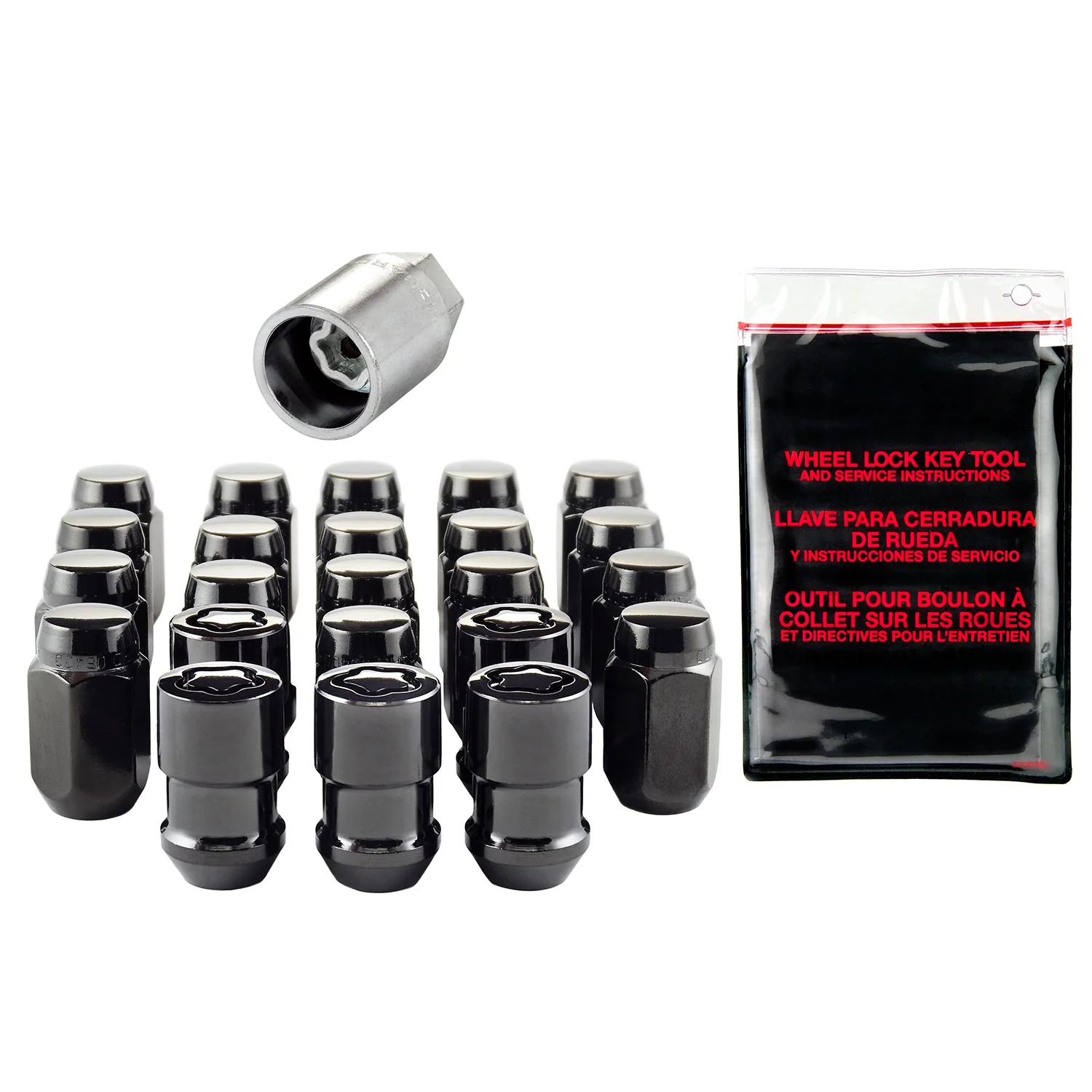 Cone Seat Exposed Wheel Installation Kit <br> 1/2-20 Thread, 13/16in Hex x 1.50in L