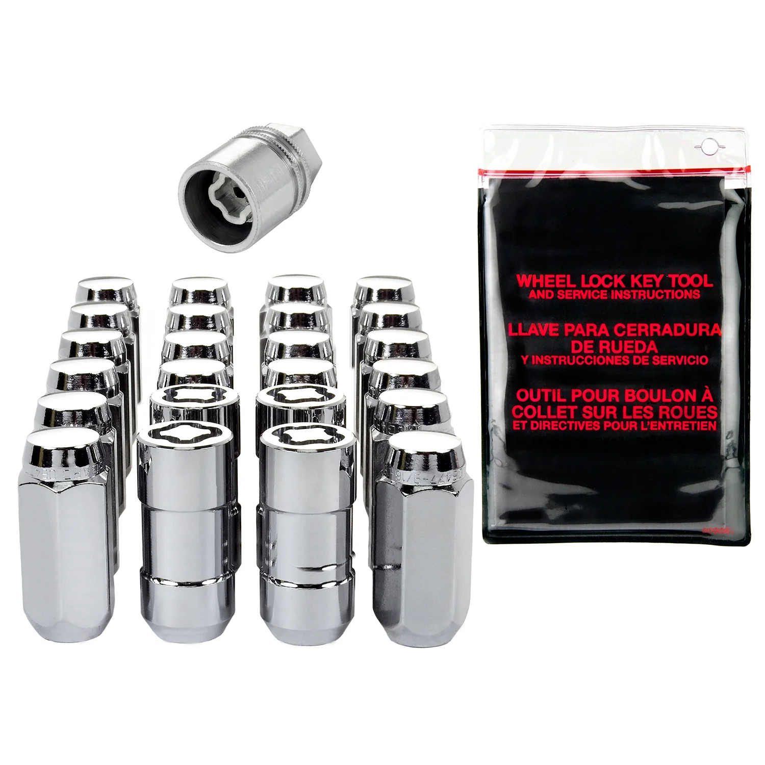 Cone Seat Exposed Wheel Installation Kit <br> M14 x 1.5 Thread, 13/16in Hex x 1.945in L