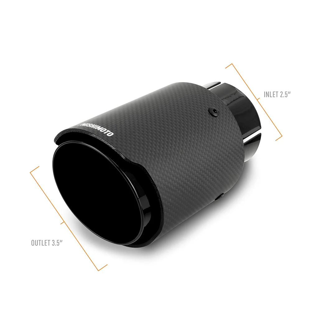 2.5 in Carbon Fiber & Stainless Steel Exhaust Tip <br> Universal Fit - Image 2