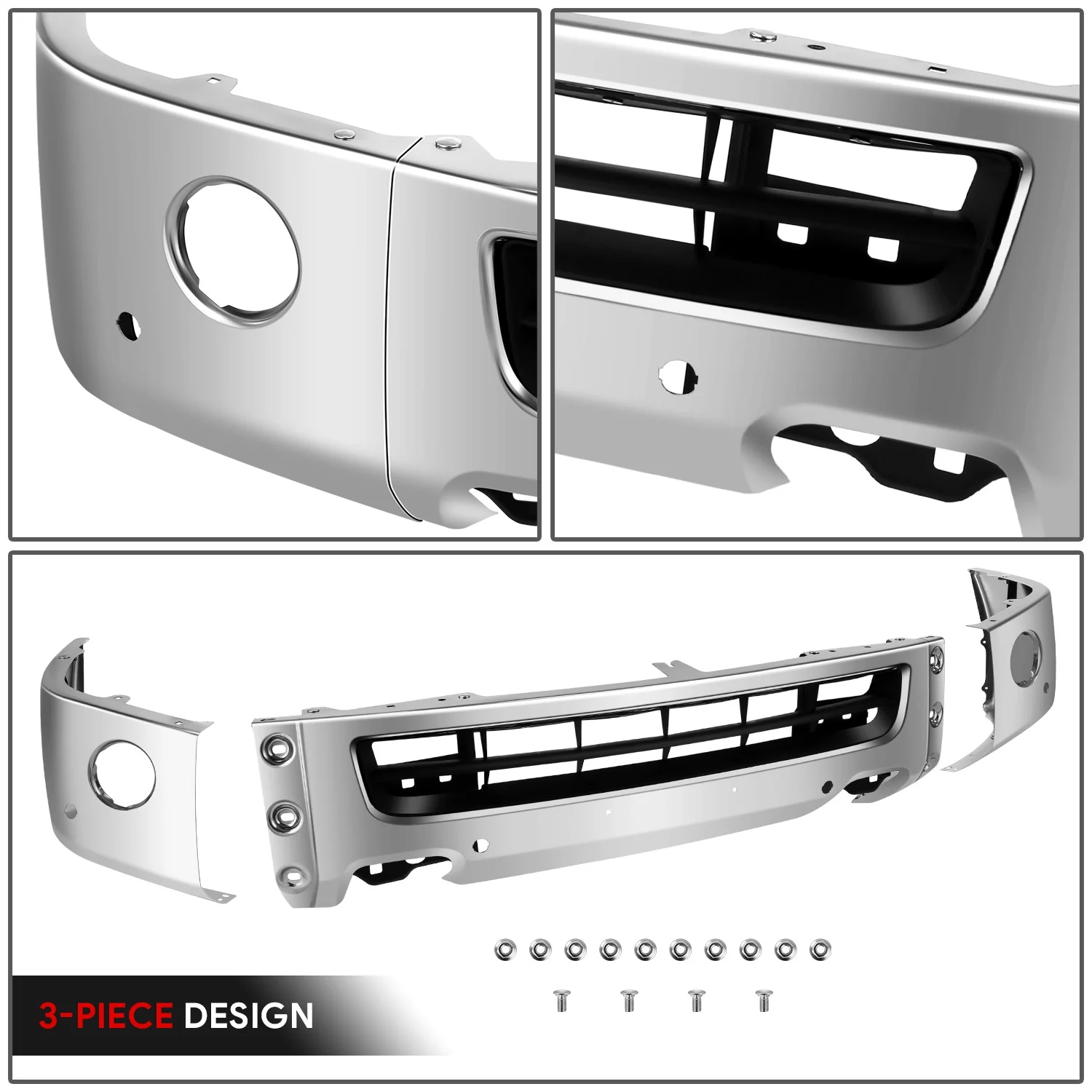 Modular Style Front Bumper w/ Fog Light Cutouts<br>12-21 Nissan NV3500 - Image 3