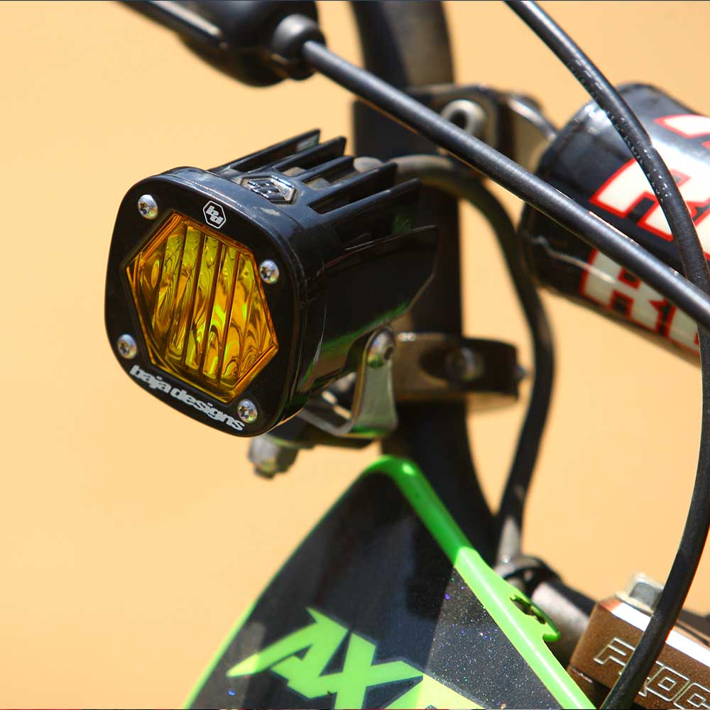 S1 Wide Cornering Electric Start Pit Bike LED Light <br> Length 2.1in X Depth 2.1in X Height 2.1in - Image 2