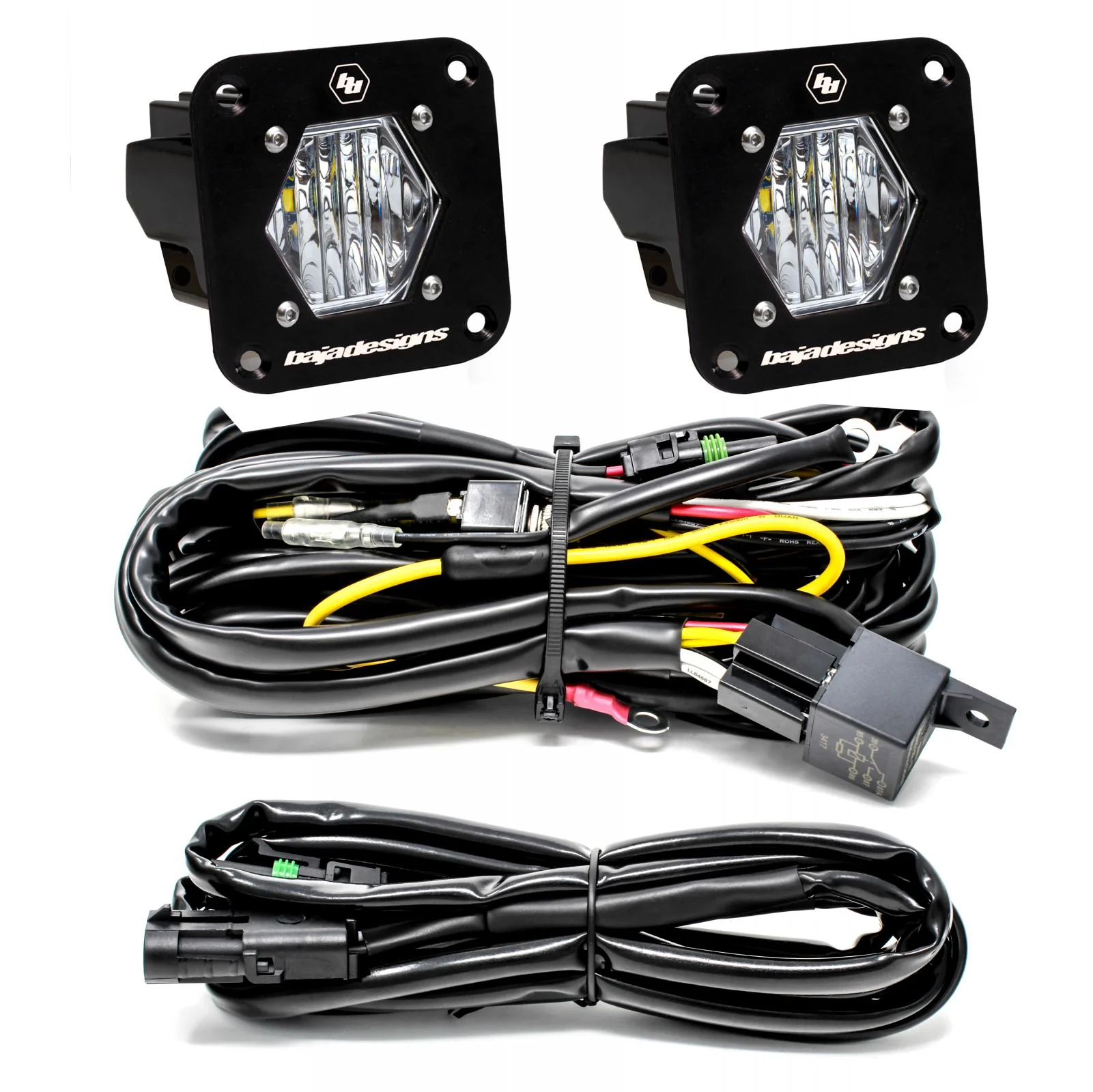 S1 Black Flush Mount LED Light Pod Reverse Kit <br> Length 2.1in X Depth 2.1in X Height 2.1in
